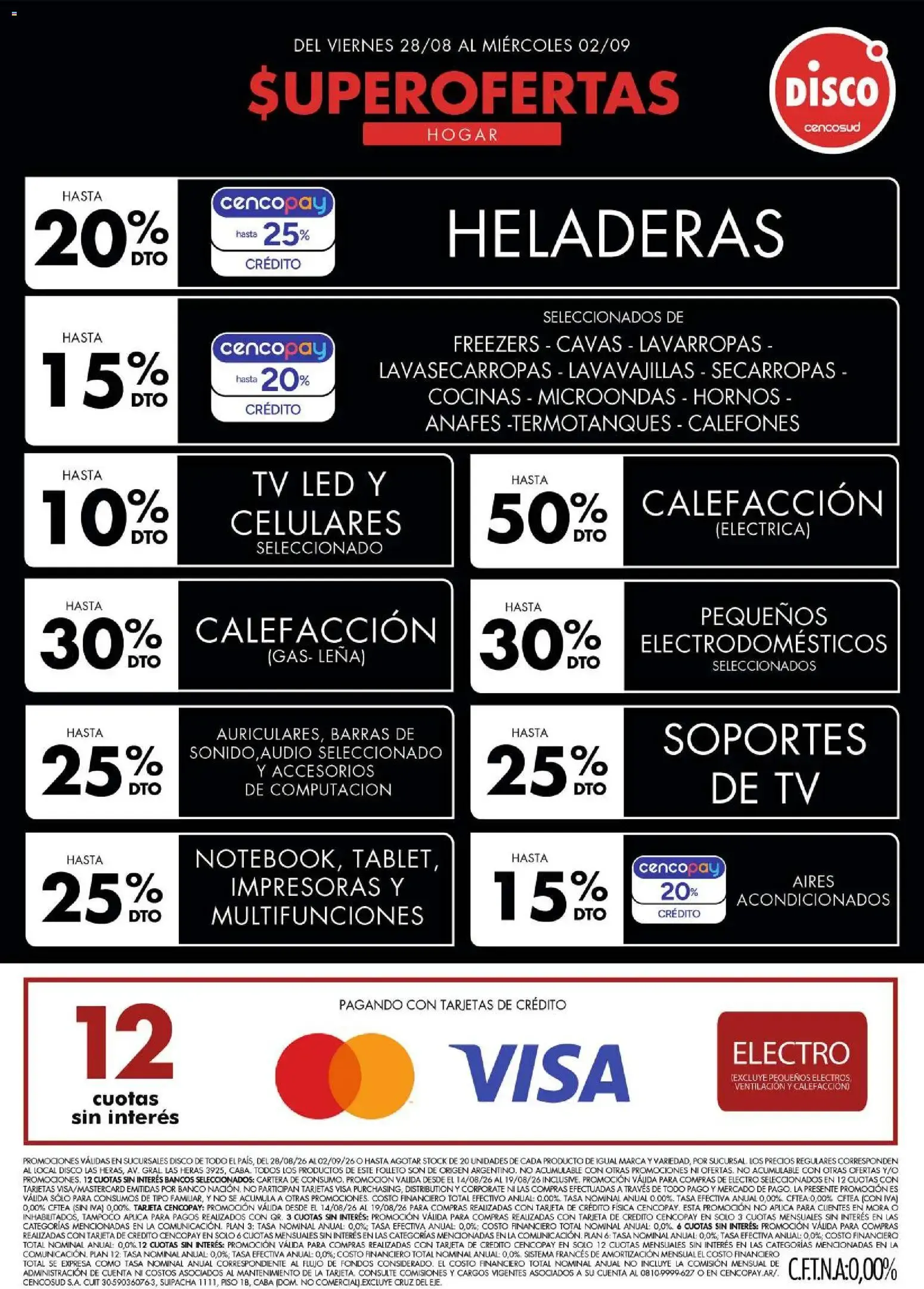 Ofertas de Disco Superofertas Hogar 28 de agosto al 2 de septiembre 2026 - Página 1 del catálogo