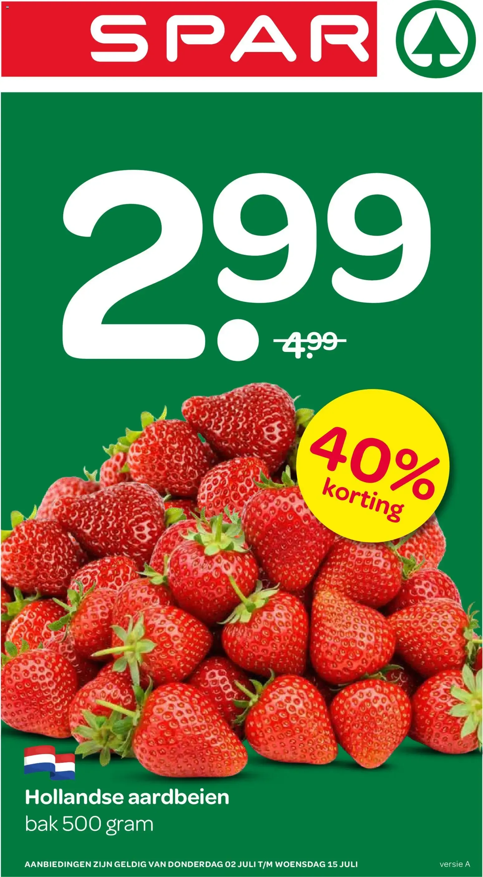 Spar - Hollandse aardbeien van 2 juli tot 15 juli 2026 - Folder pagina 1