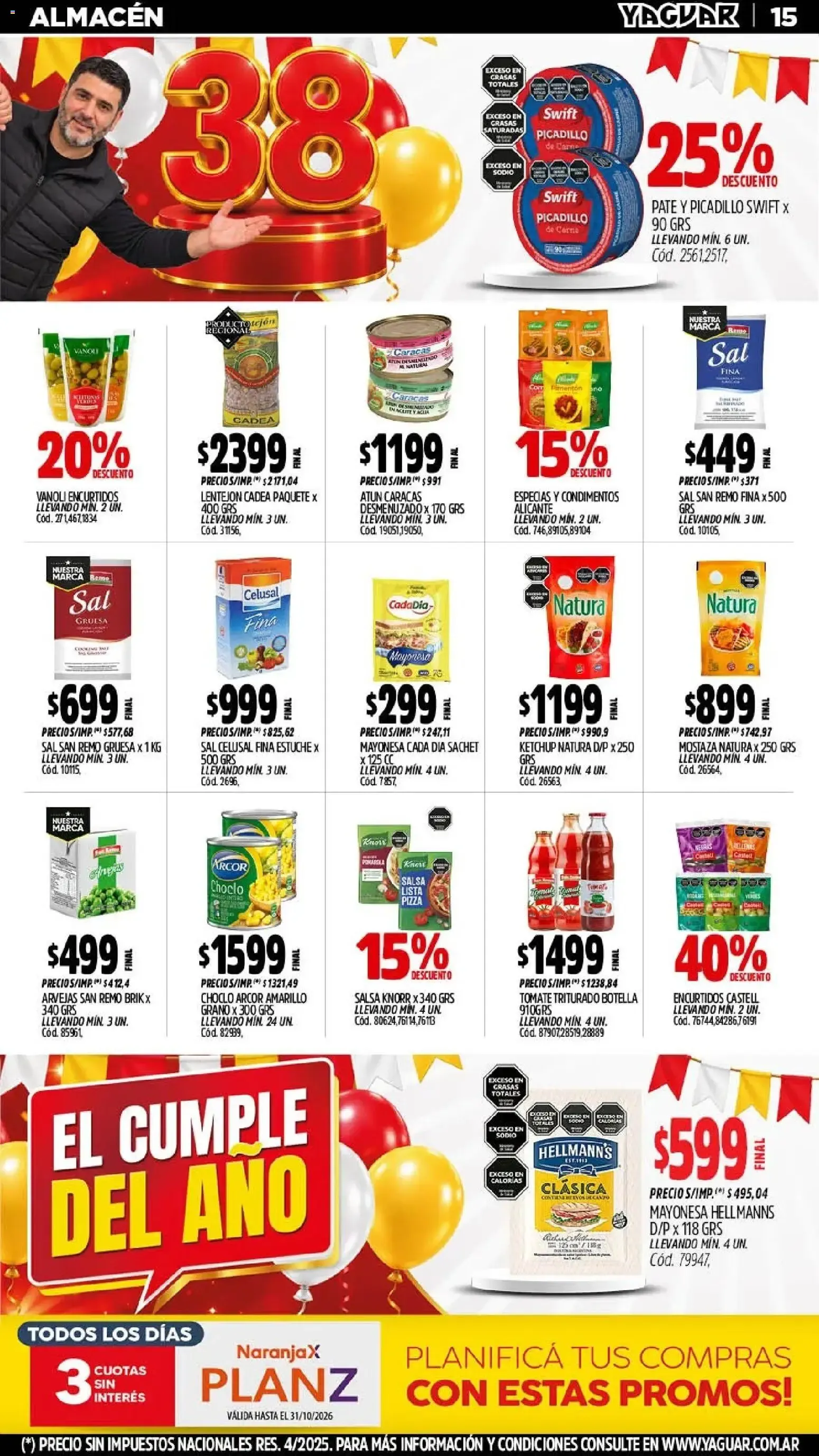 Ofertas de Yaguar - El Cumple del Año 38 5 de octubre al 10 de octubre 2026 - Página 12 del catálogo