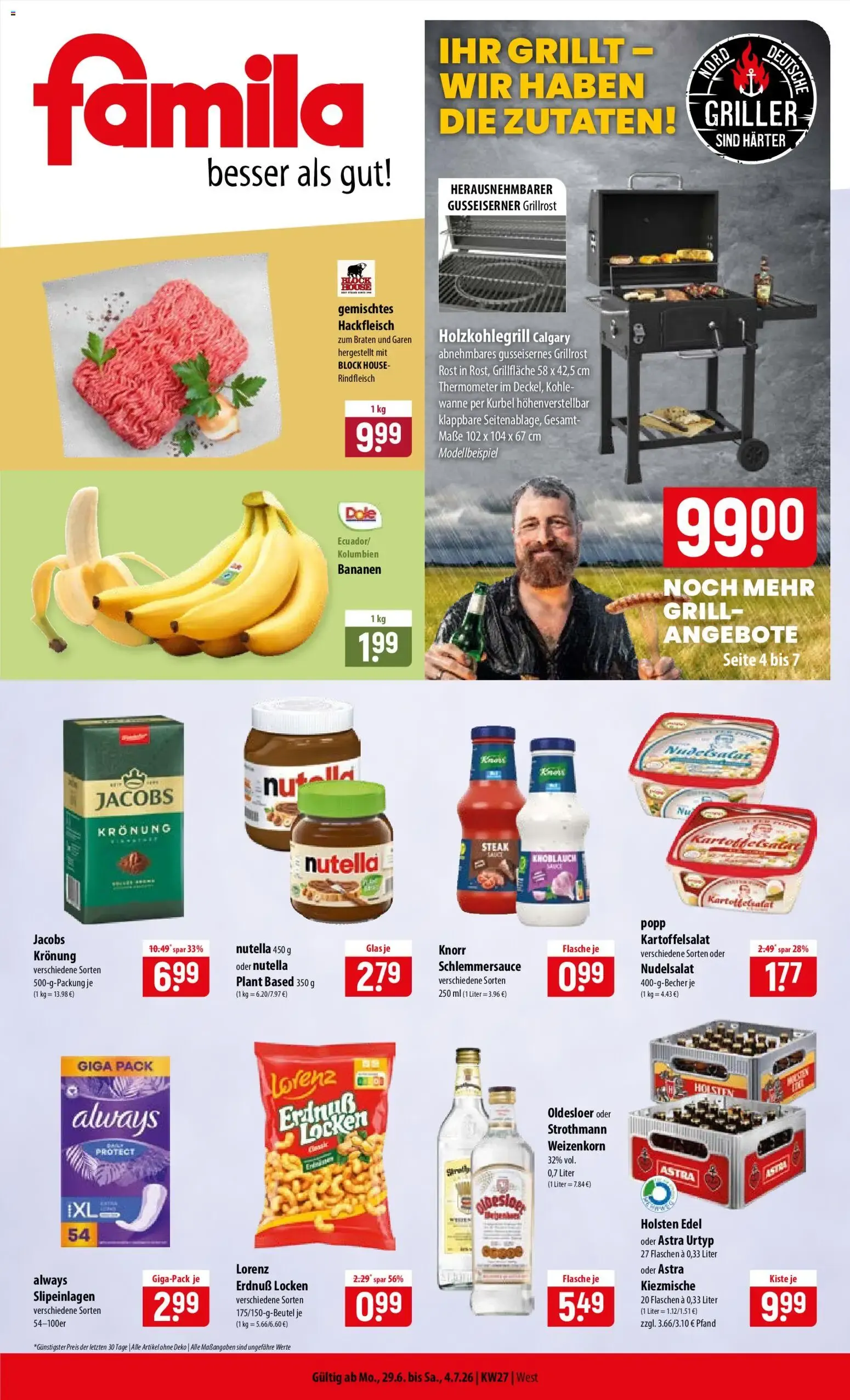 Famila: Besser als gut! Ihr grillt - wir haben die Zutaten! von 29. Juni bis 4. Juli 2026 - Prospekt seite 1
