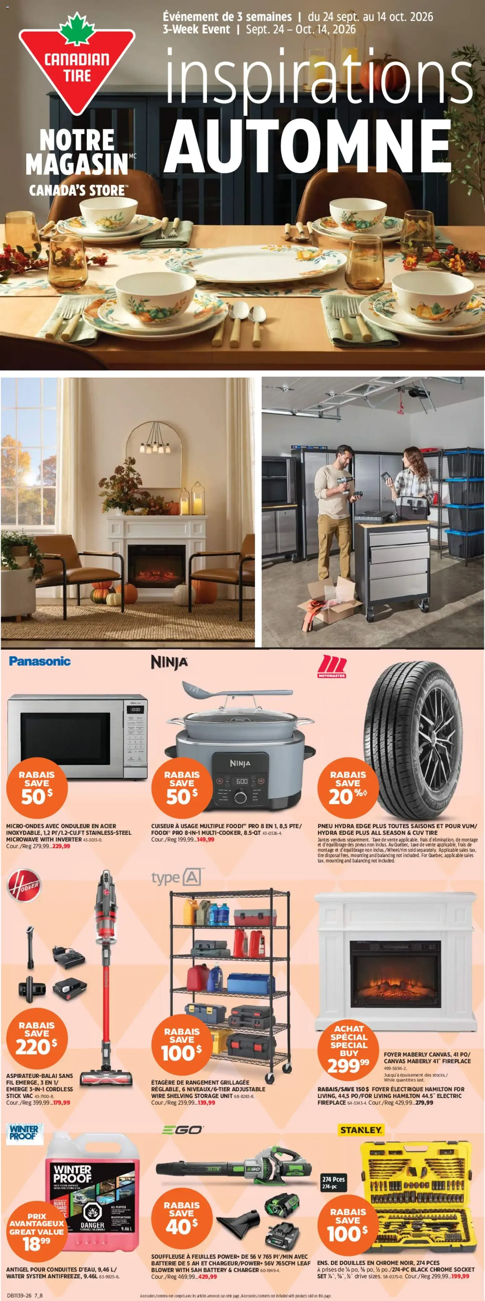 Canadian Tire circulaire - Inspirations Automne from Sep 24, 2026 > weekly specials & deals