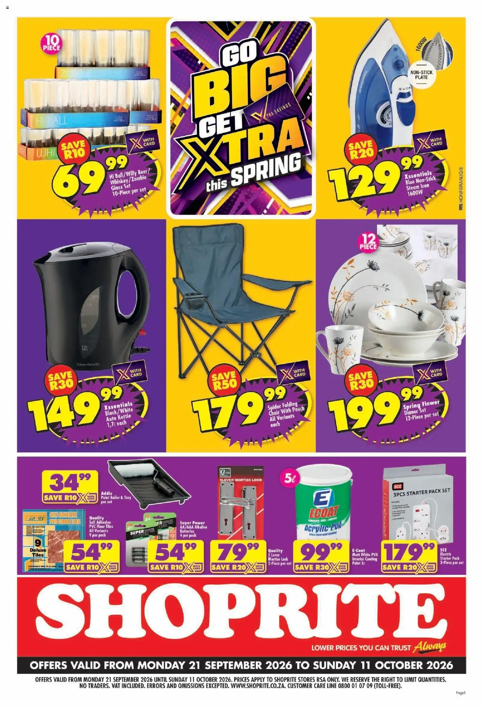 Shoprite Spring Leaflet (21/09/2026 - 11/10/2026) → Online Catalogue from 21 September to 11 October 2026 - Catalogue Page 1