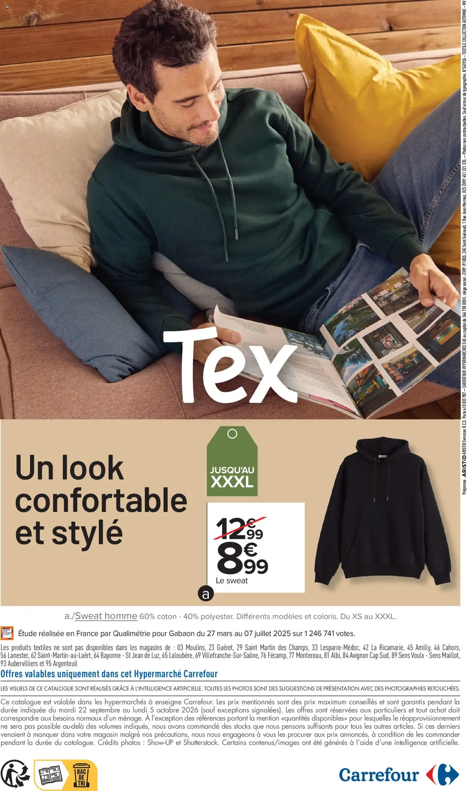Carrefour Tex spécial automne à partir du 22/09/2026 - promo en ligne du 22 septembre au 5 octobre 2026 - Catalogue page 16