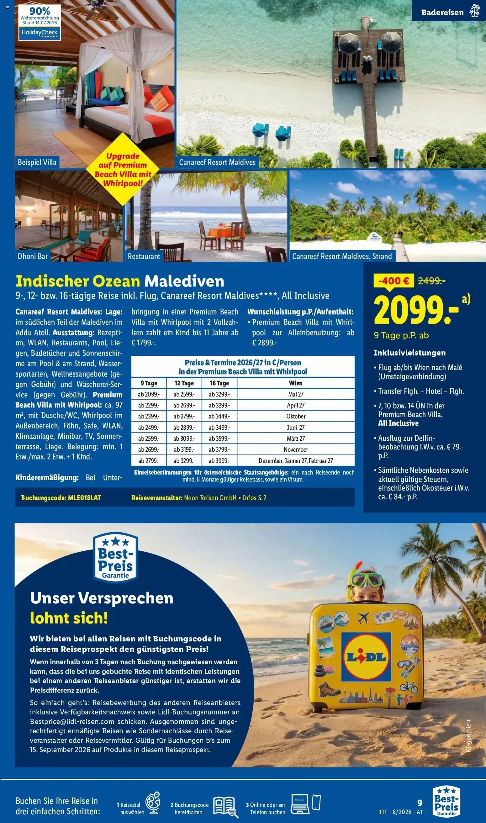 Urlaub in der Heimat buchen lohnt sich. von 12. August bis 15. September 2026 - Flugblätt seite 9