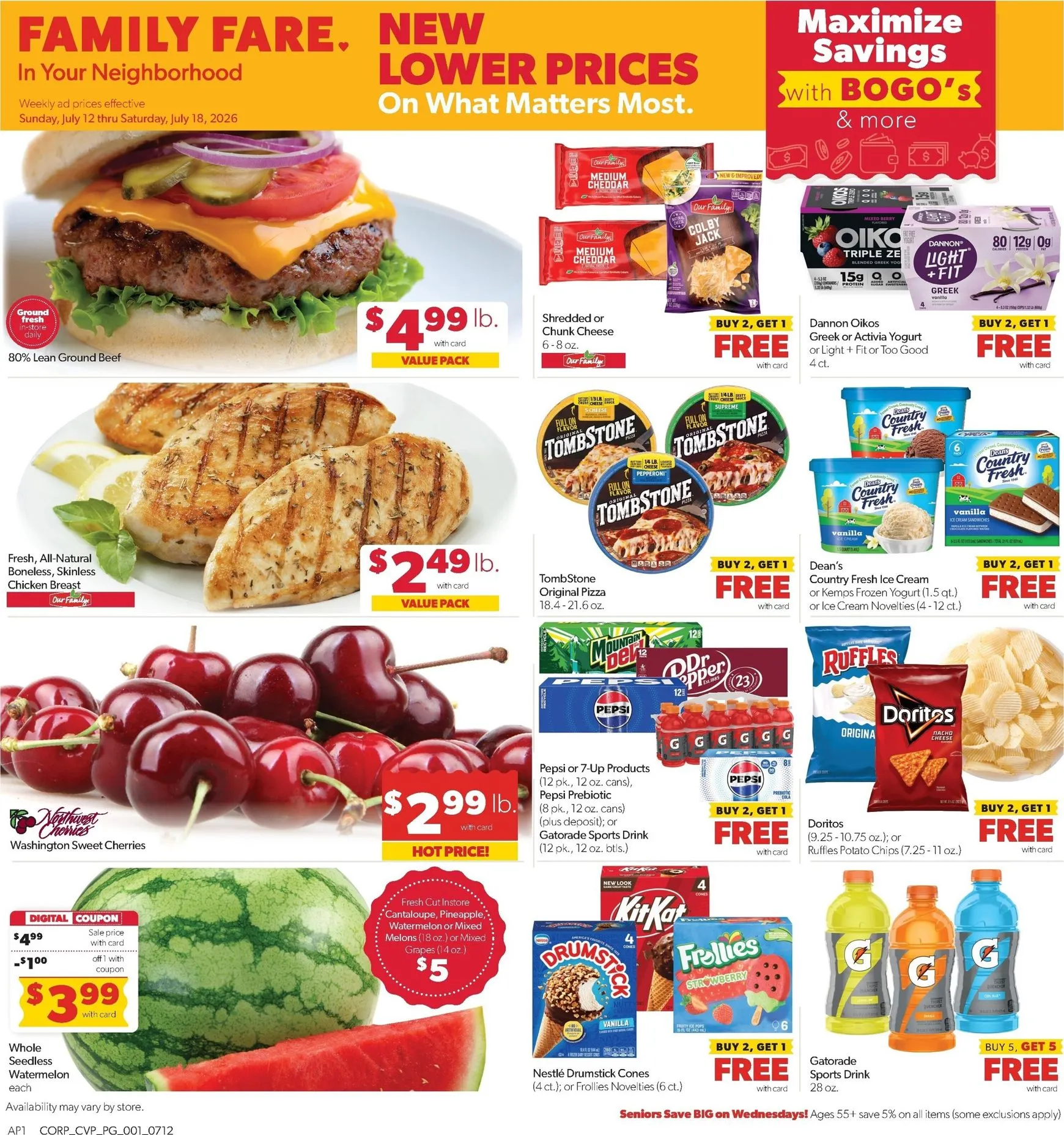 Family Fare. New Lower Prices.