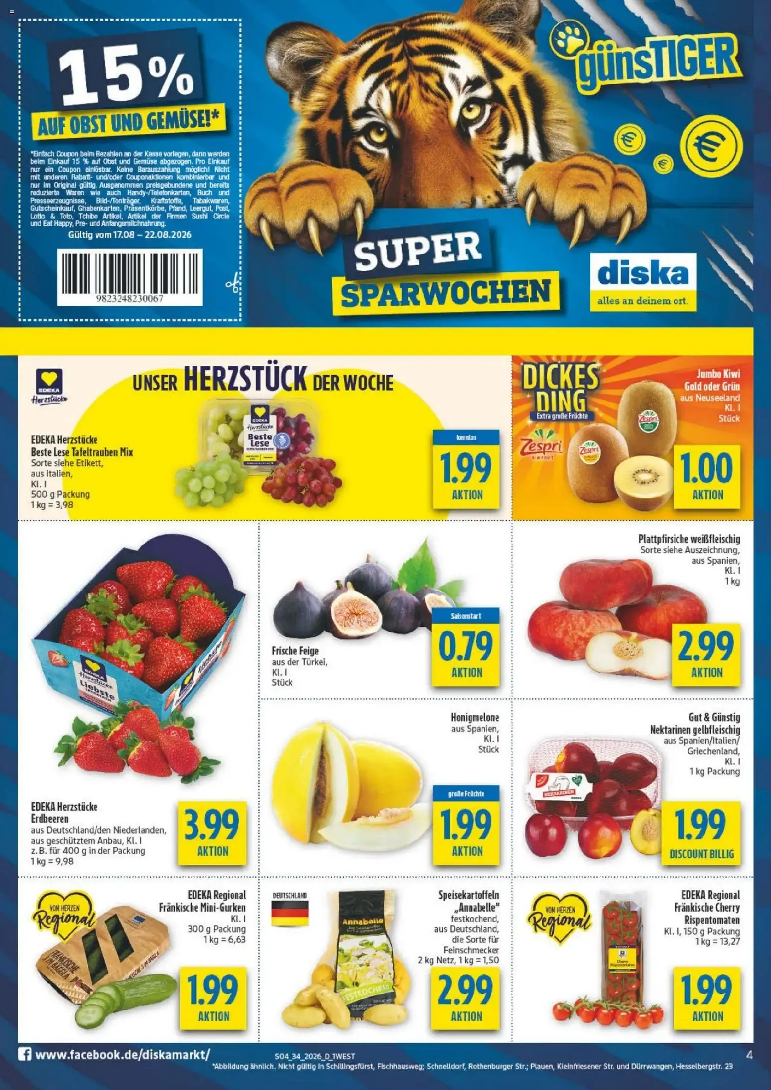Diska - Diska Angebote Bayern KW34 (ab 17.08.2026) zum Blättern von 17. August bis 22. August 2026 - Prospekt seite 4