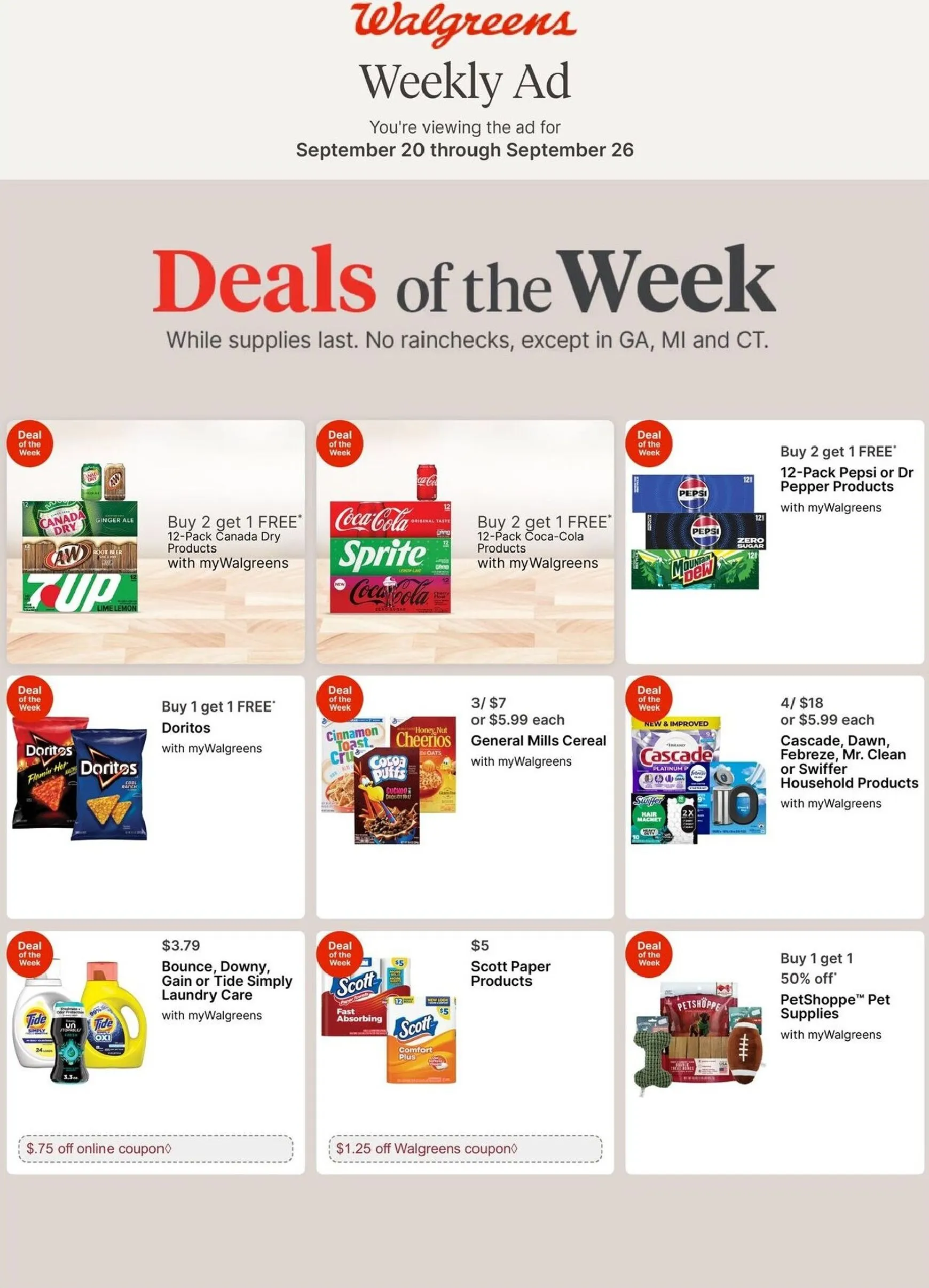Weekly ad Walgreens Weekly Ad: Deals of the Week from September 20 to September 26 2026 - Page 1