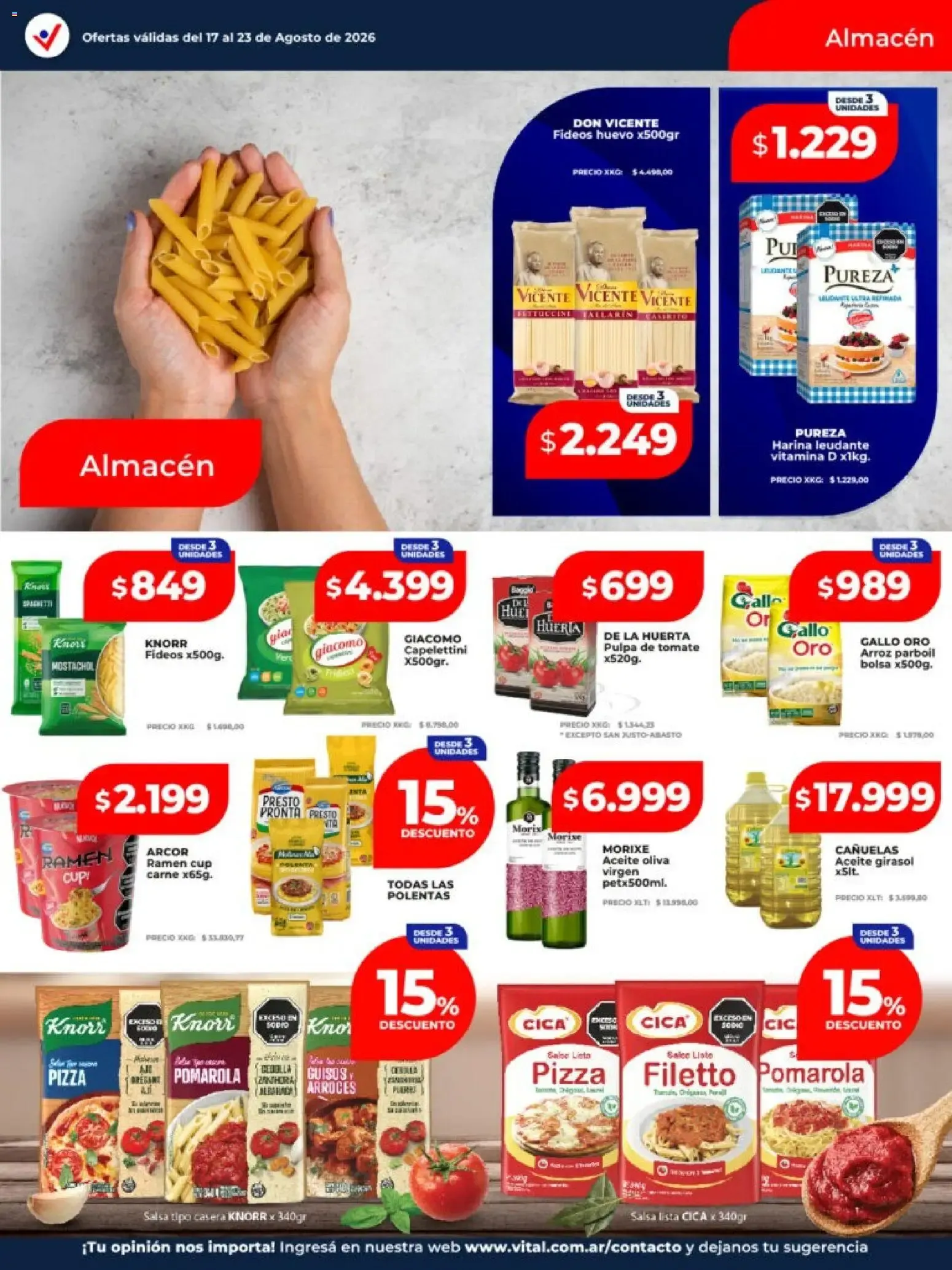 Ofertas de Vital - Ofertas || del 17/08/2026 - 23/08/2026 || Catálogo 17 de agosto al 23 de agosto 2026 - Página 17 del catálogo