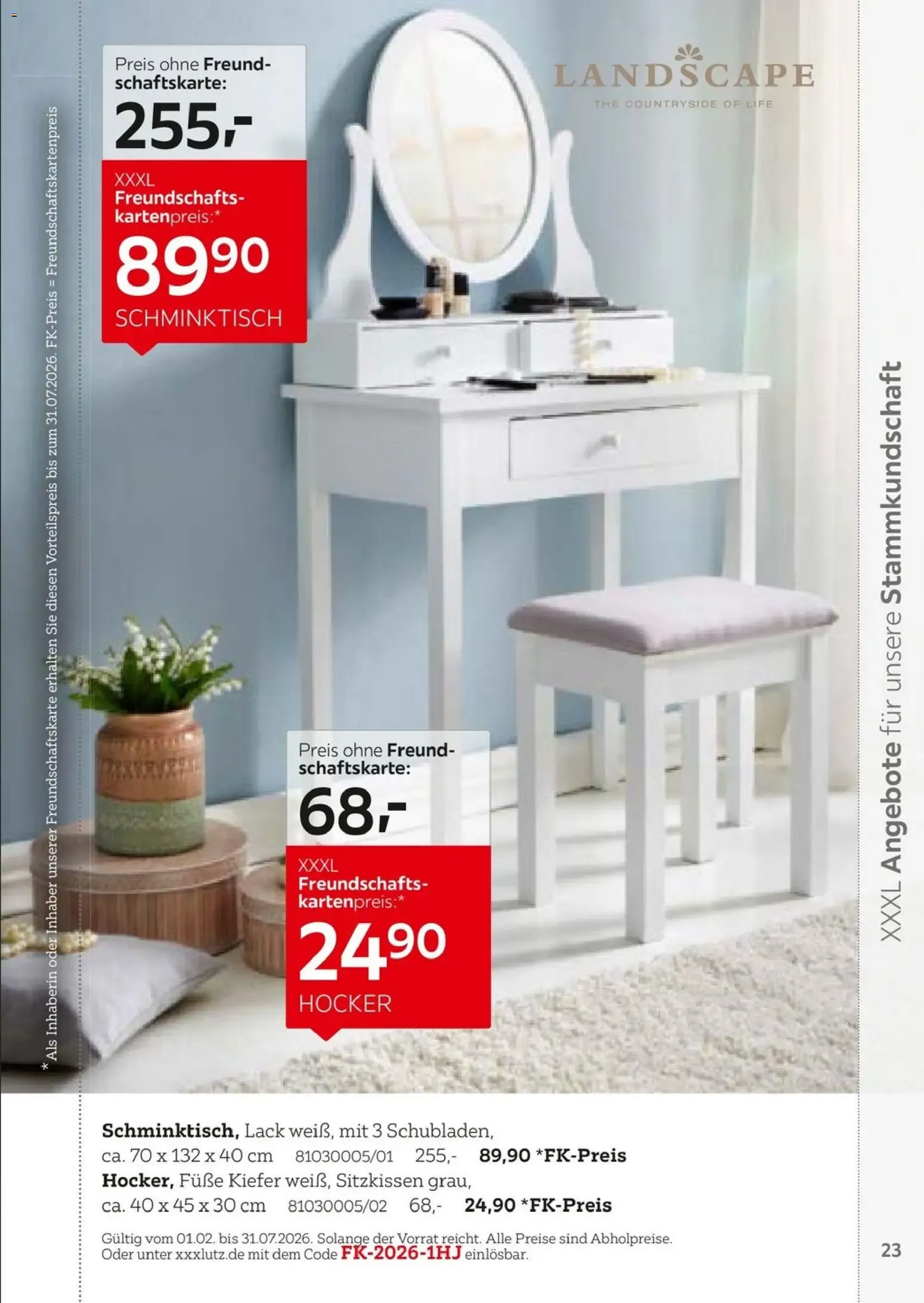 XXXL Lutz Freundschaftskartenjournal (ab 01.02.2026) zum Blättern von 1. Februar bis 31. Juli 2026 - Prospekt seite 23