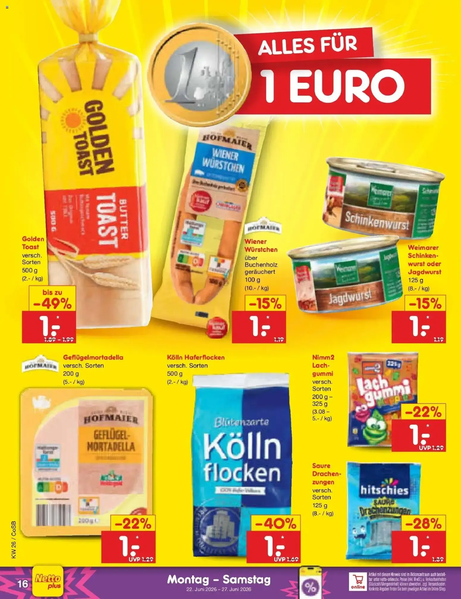 Netto Marken-Discount Prospekt Bitterfeld-Wolfen (ab 22.06.2026) » Angebote von 22. Juni bis 27. Juni 2026 - Prospekt seite 20