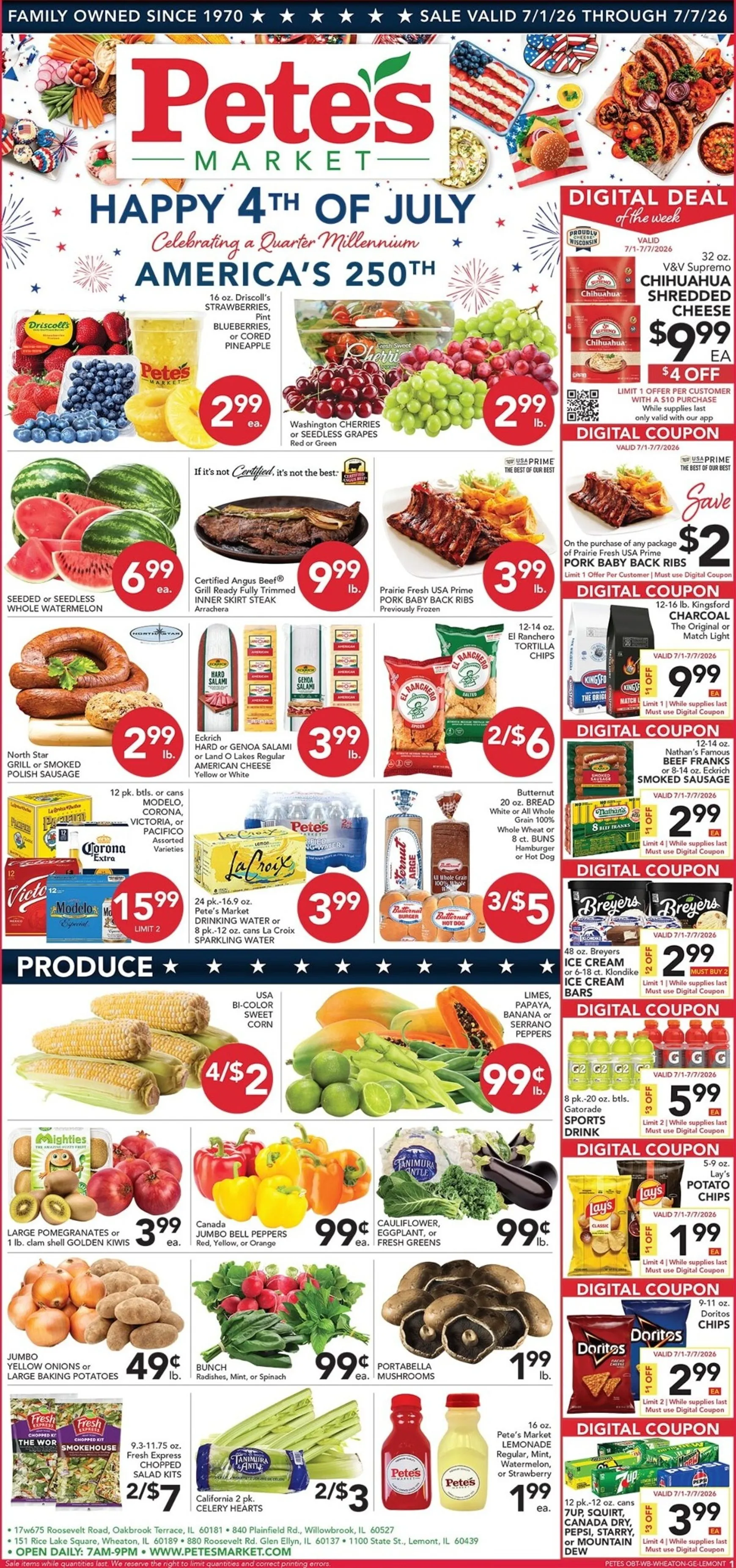 Weekly ad Current Pete's Fresh Market - Oakbrook Terrace leaflet valid from Wednesday 07/01/2026 to Tuesday 07/07/2026 from July 1 to July 7 2026 - Page 1