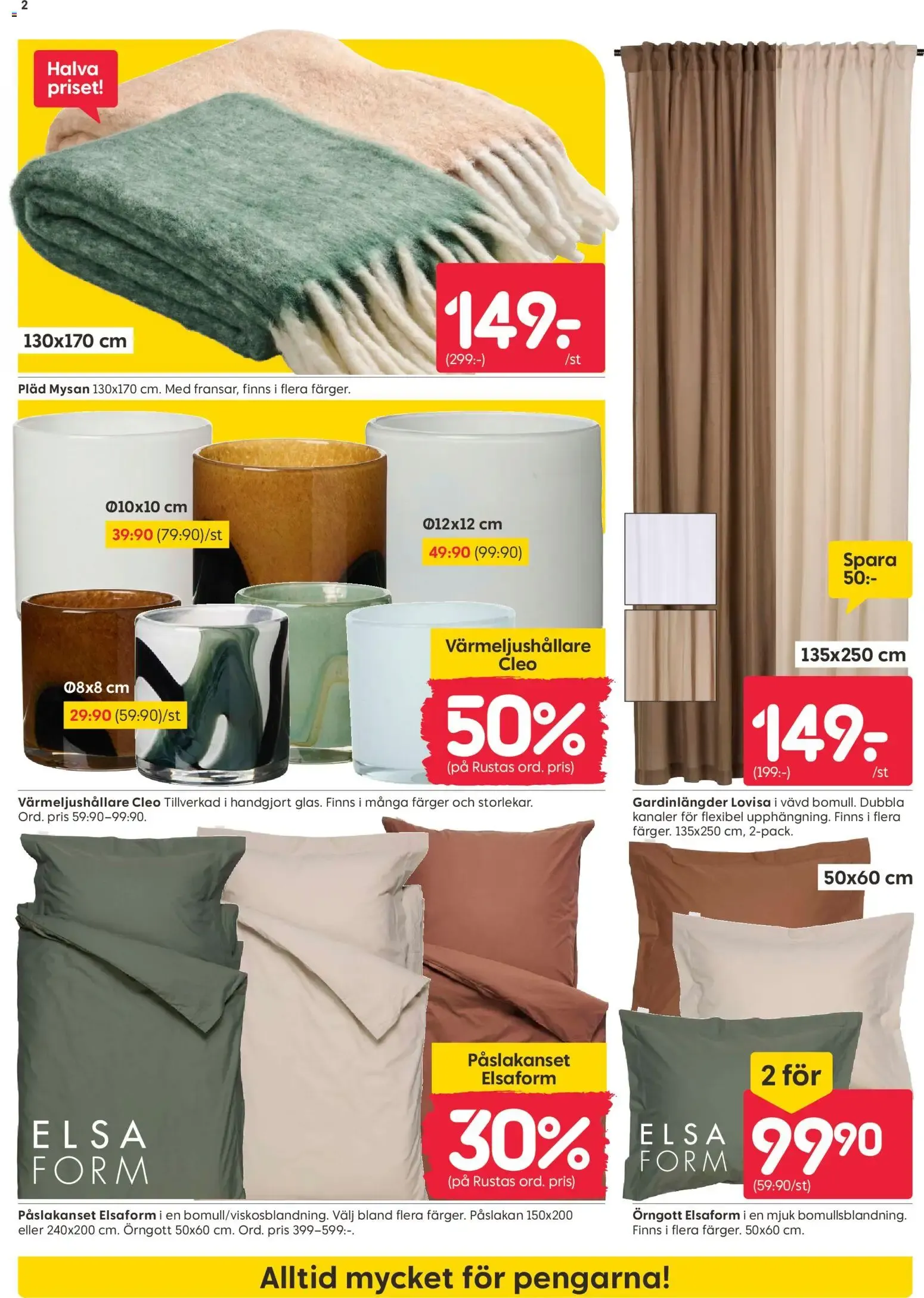 Rusta erbjudanden från 03/08/2026 - 09/08/2026 > Reklamblad nuvarande rabatter från 3 augusti till 9 augusti 2026 - Reklamblad sidor 2