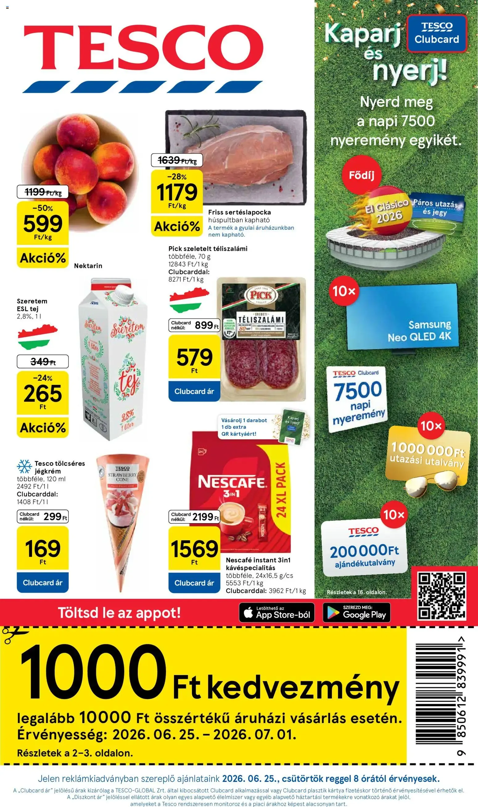 Katalógus Tesco aktuális akciós újság - 2026.06.25.-tól - online június 25.-tól július 1.-ig 2026. - Oldal 1