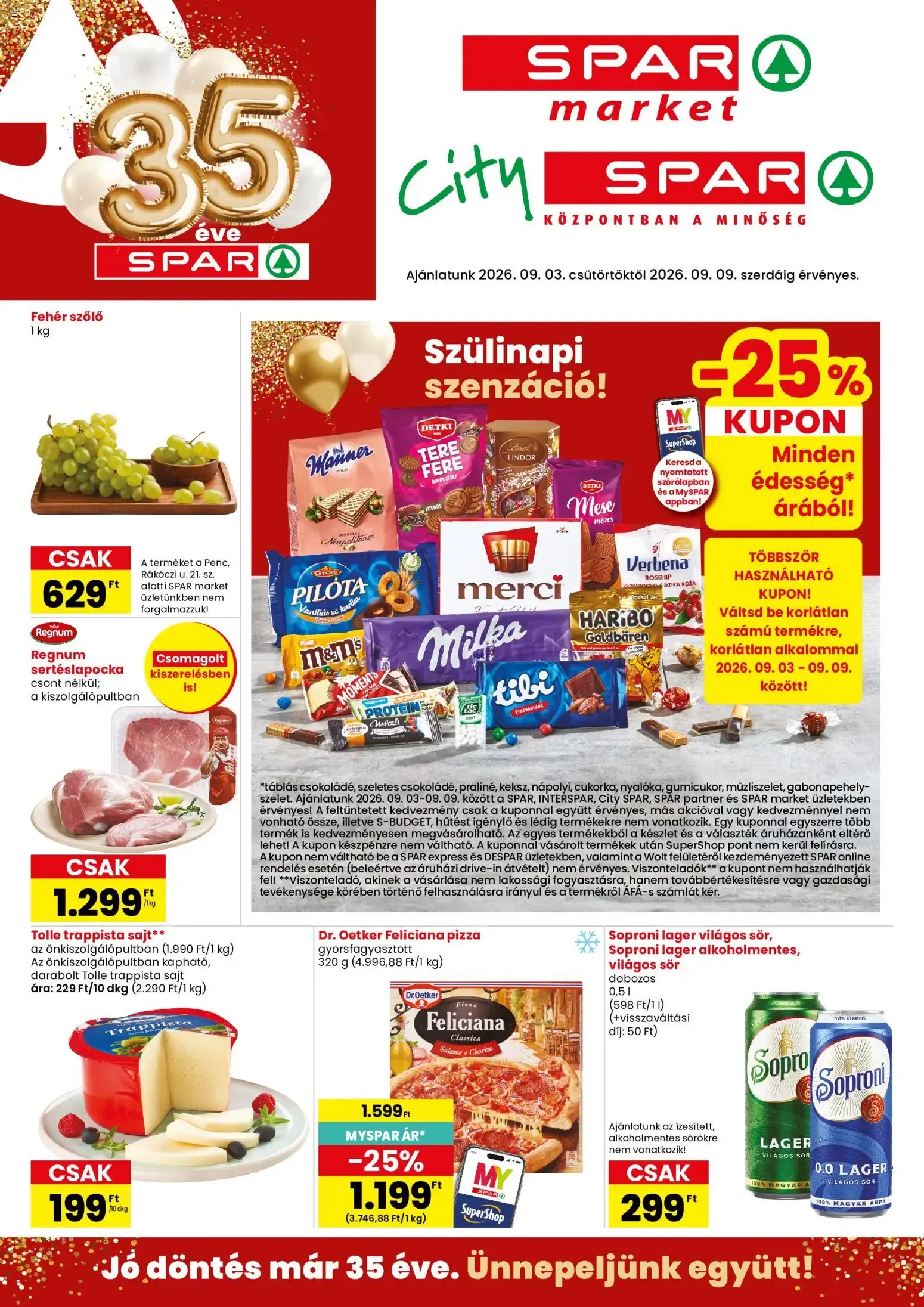 Katalógus Spar City szórólap - 2026.09.03.-tól szeptember 3.-tól szeptember 9.-ig 2026. - Oldal 1