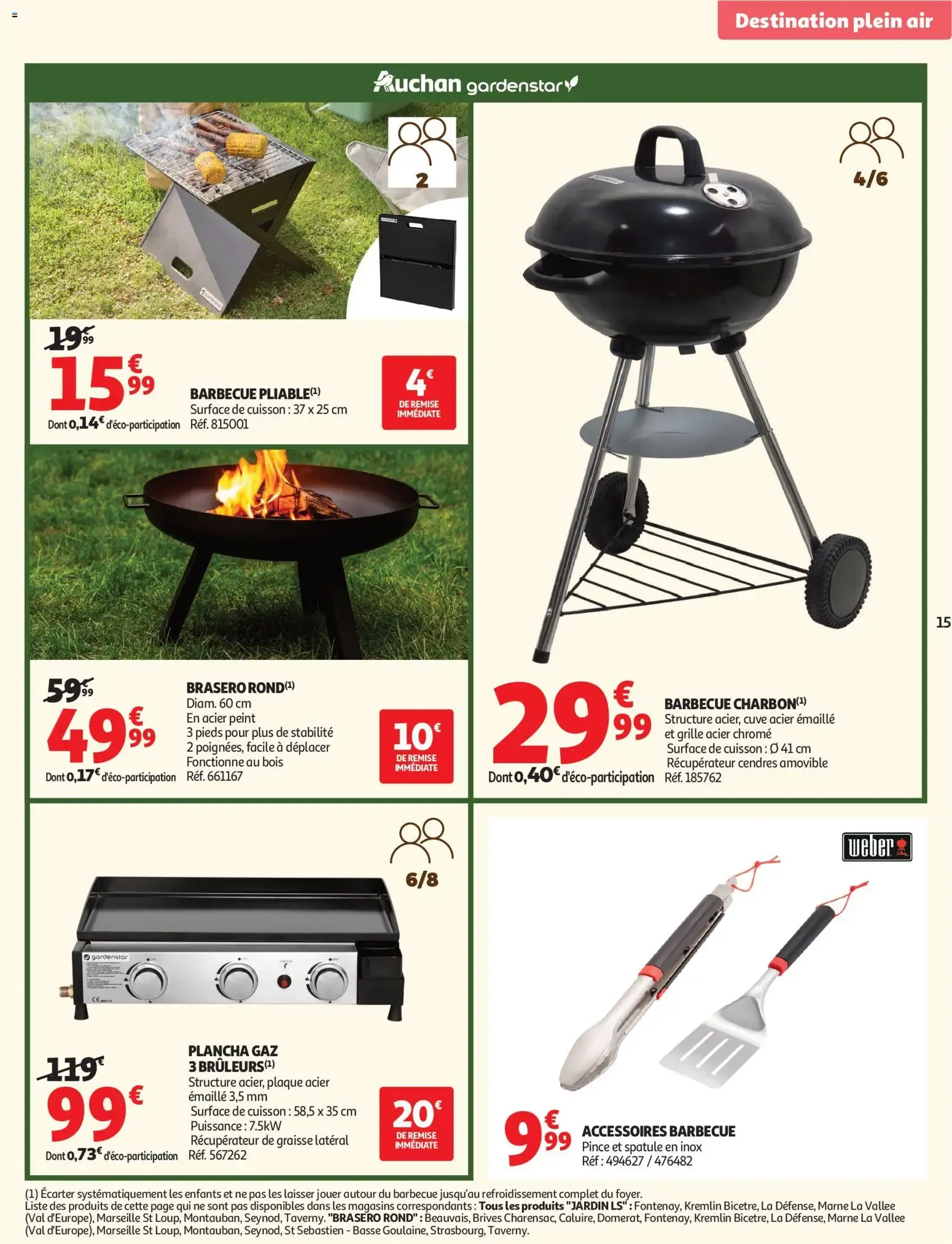 Auchan Plein air jeux de jardin à partir du 27/05/2026 - promo en ligne du 27 mai au 7 juin 2026 - Catalogue page 15