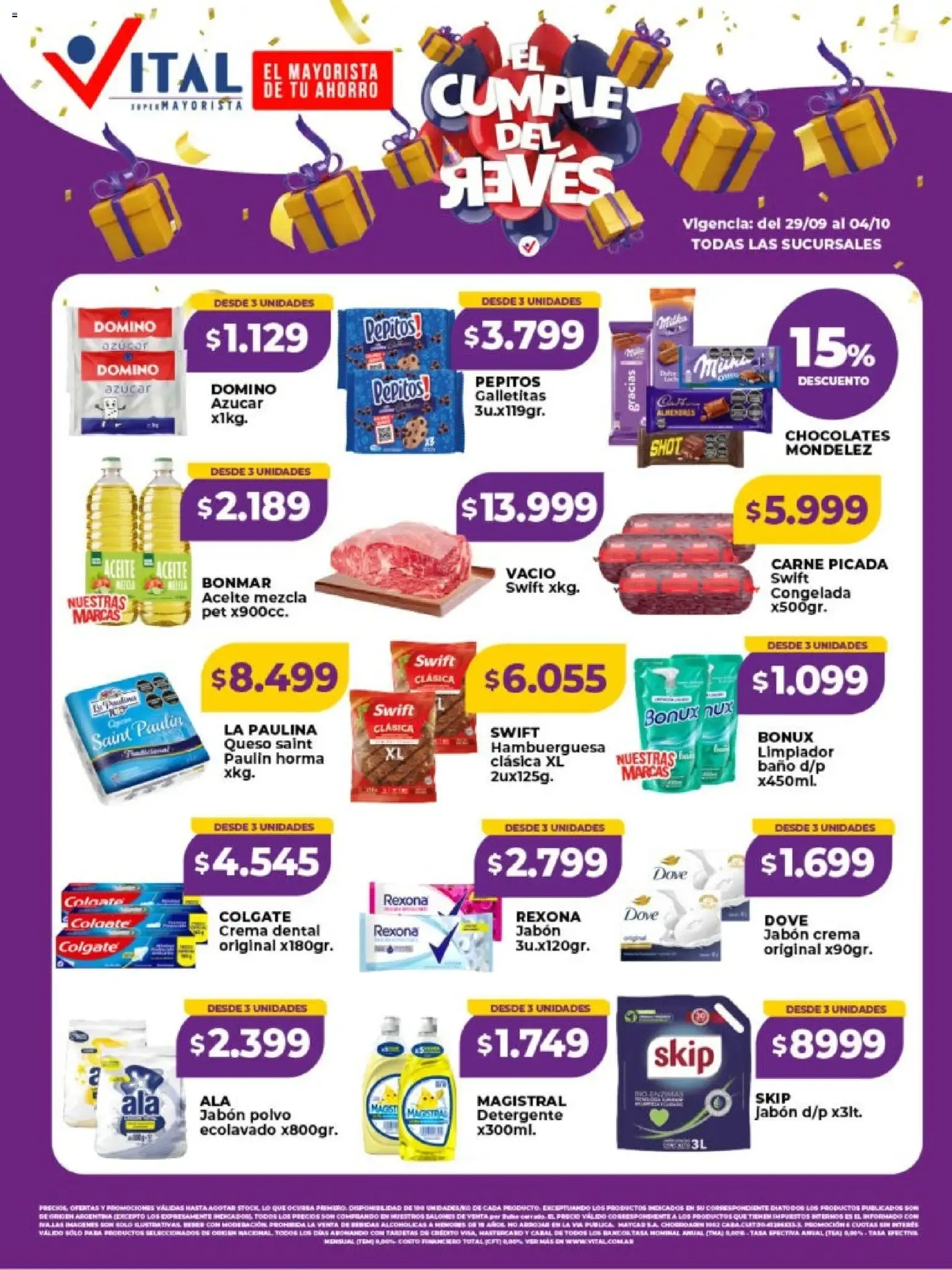 Ofertas de Vital - Especial cumpleaños Vital || del 29/09/2026 - 04/10/2026 || Catálogo 29 de septiembre al 4 de octubre 2026 - Página 1 del catálogo