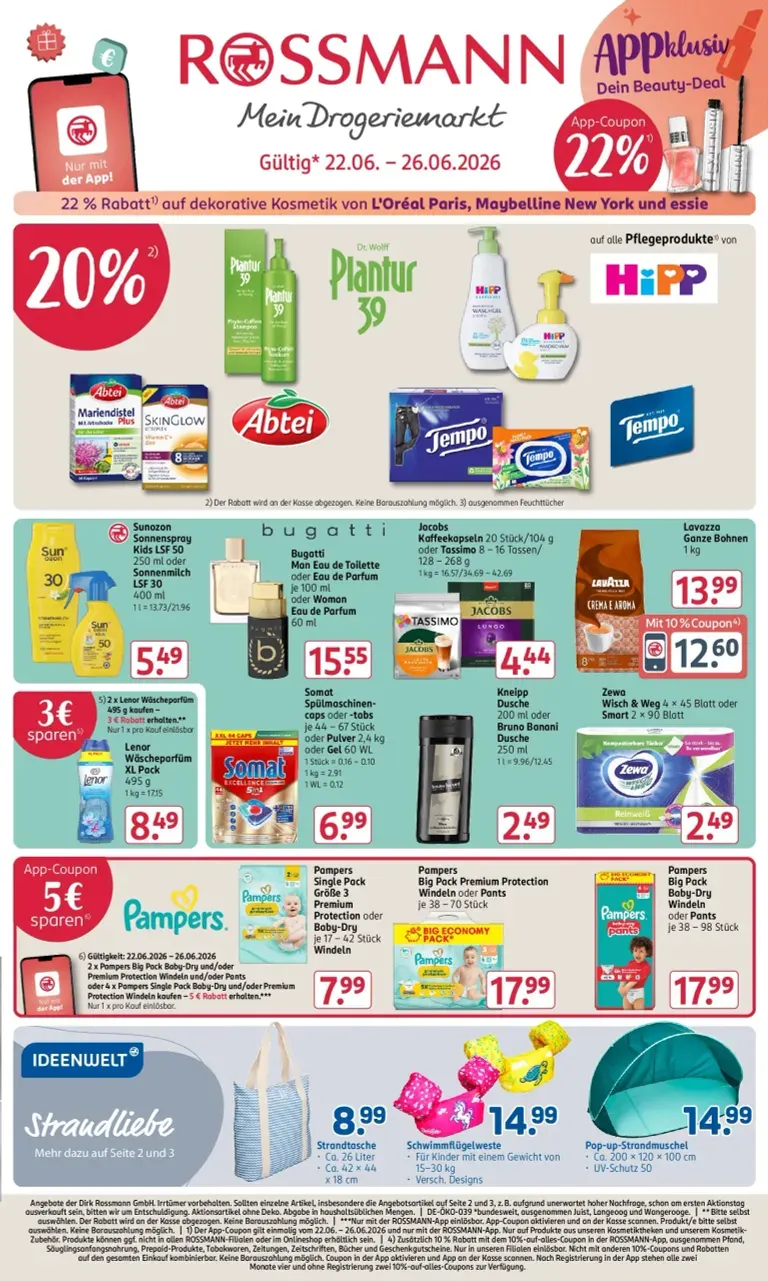 ROSSMANN Prospekt – von Montag 22.06.2026 bis Freitag 26.06.2026