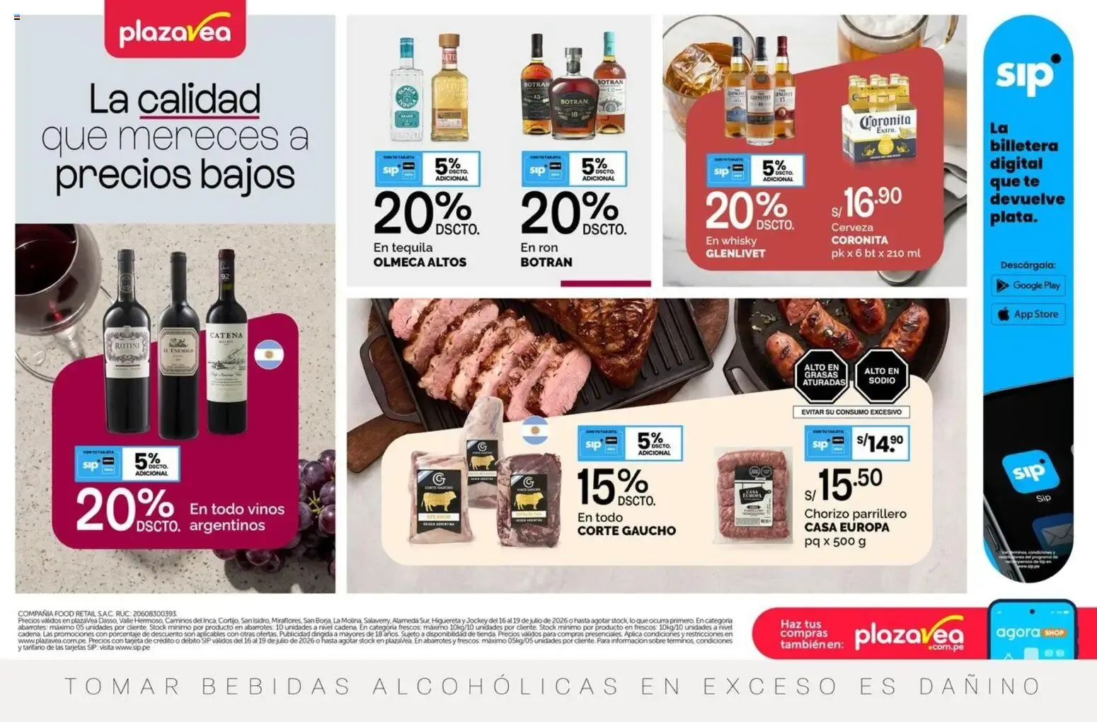 Catalogo de Catálogo Plaza Vea - AVISO TIENDAS SELECCIONADAS 3 online del 16/07/2026 16 de julio al 19 de julio 2026 - Pag 1