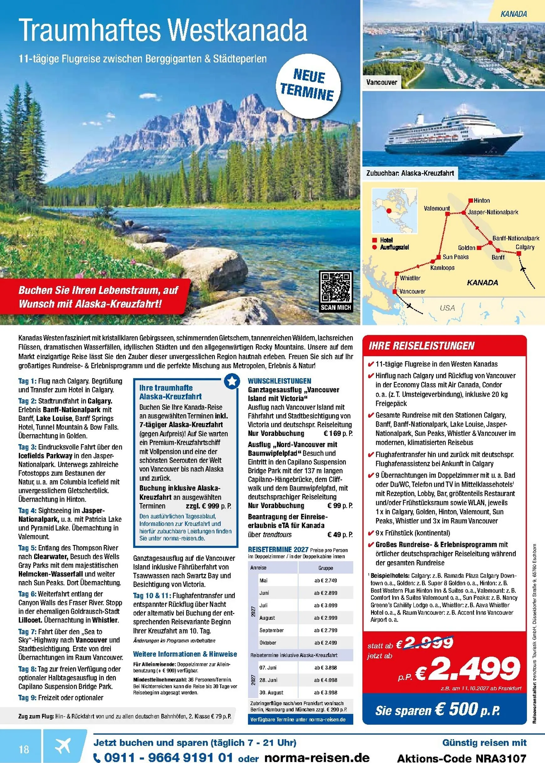 Norma - Reisen Prospekt – von Mittwoch 01.07.2026 bis Freitag 31.07.2026 von 1. Juli bis 31. Juli 2026 - Prospekt seite 18