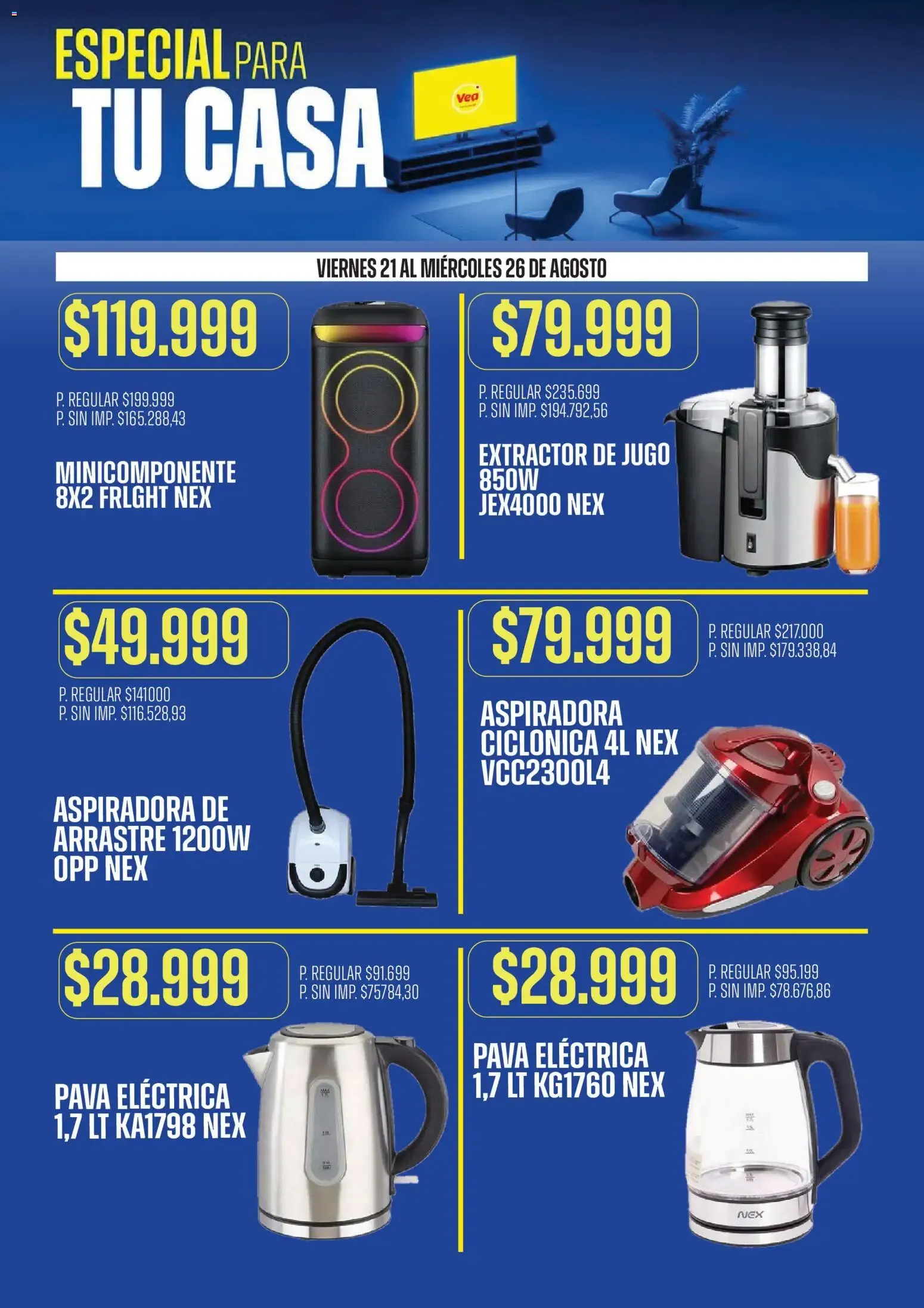 Ofertas de Vea - Especial para tu casa del 21/08/2026 - 26/08/2026 21 de agosto al 26 de agosto 2026 - Página 3 del catálogo