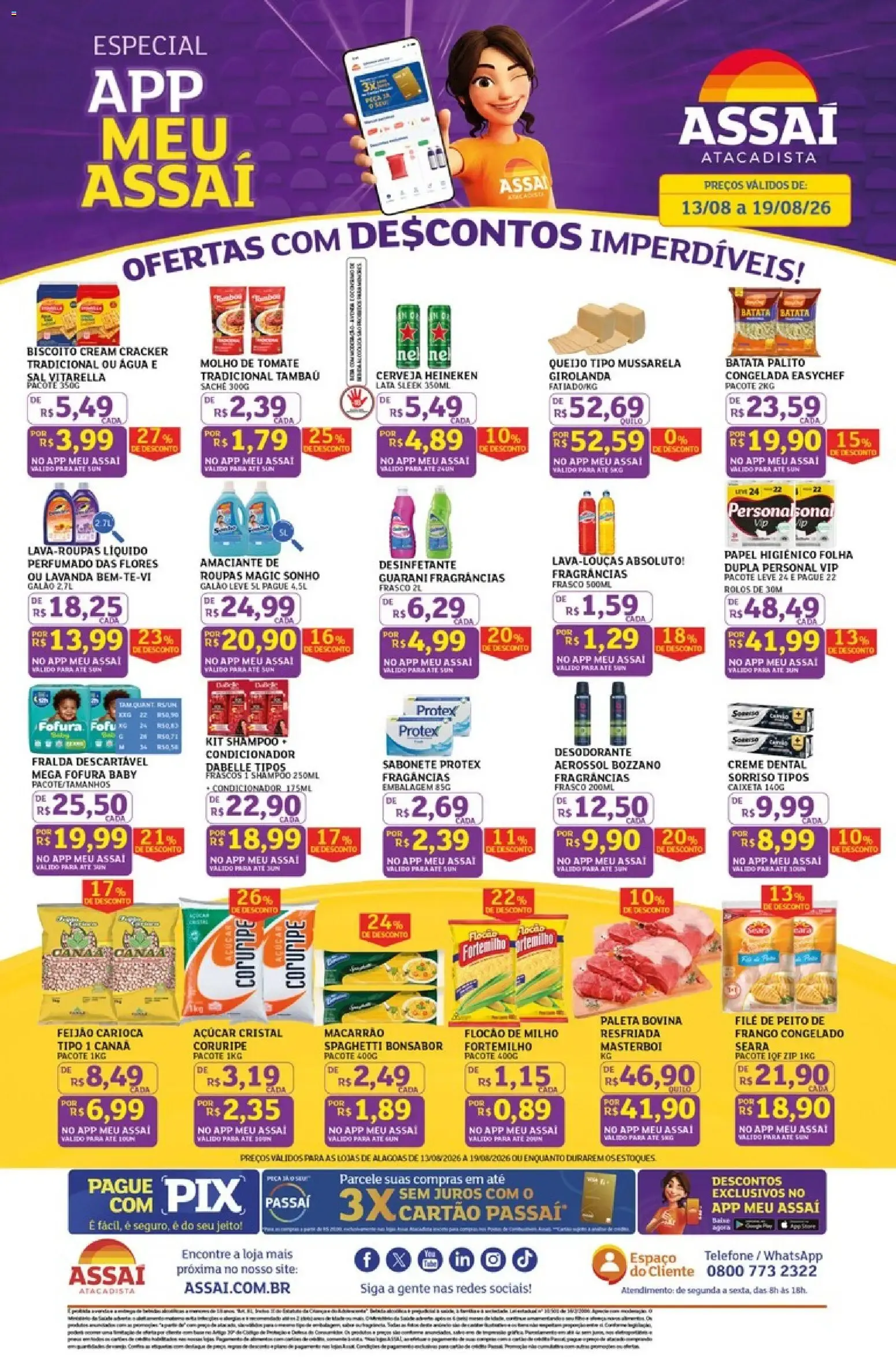 Encarte de Assaí Atacadista ofertas - AL de 13/08/2026 | Promoções Online 13 de agosto até 19 de agosto 2026 - Pagina 1