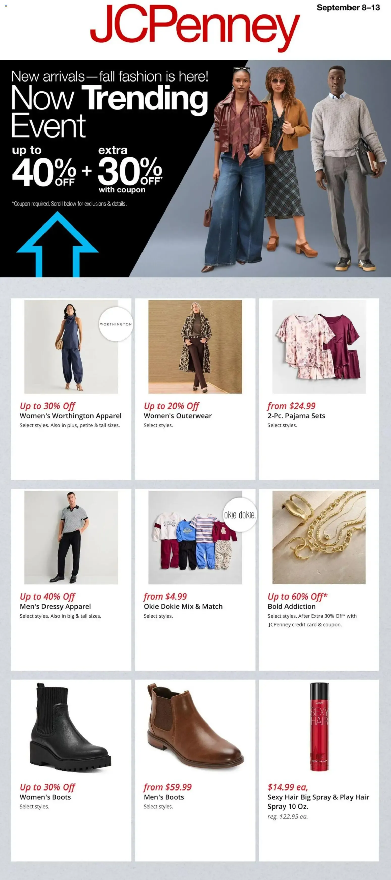 JCPenney: New arrivals—fall fashion is here! Now Trending Event