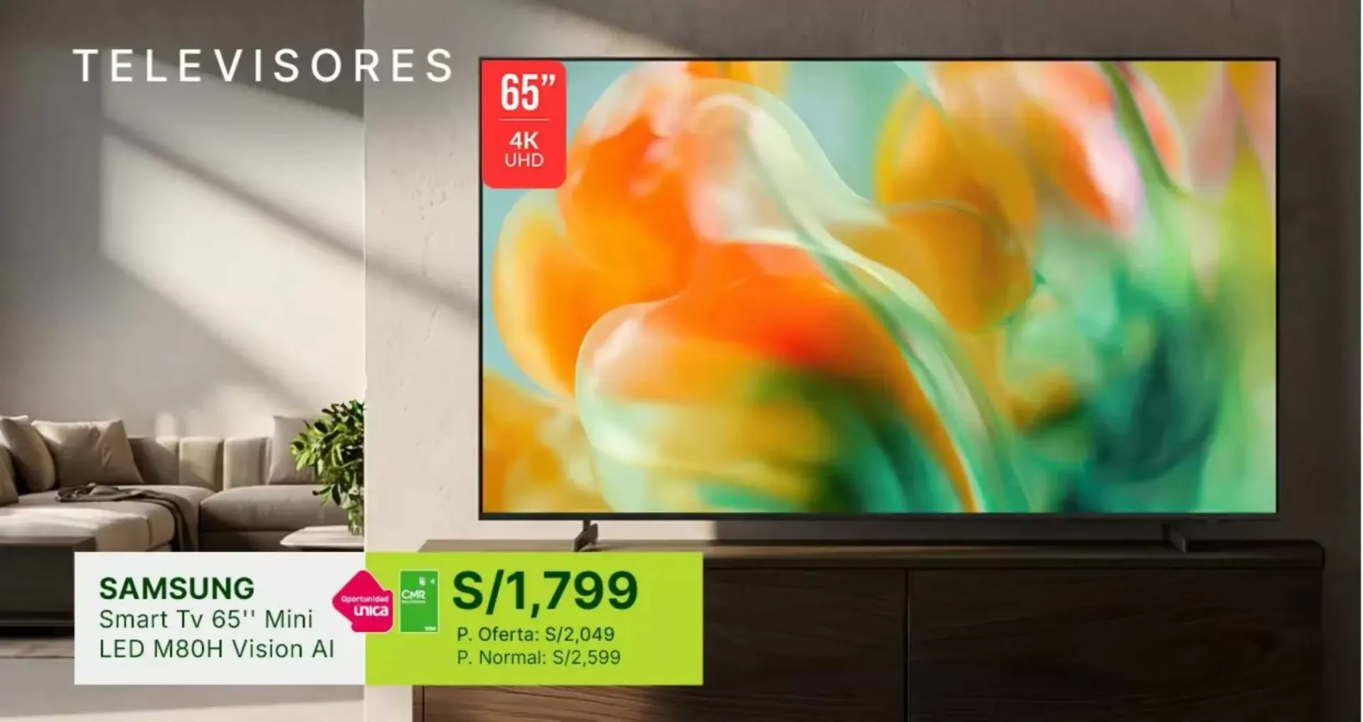 Catalogo de Oferta de Televisor Samsung 65" 4K UHD 18 de setiembre al 3 de octubre 2026 - Pag 1