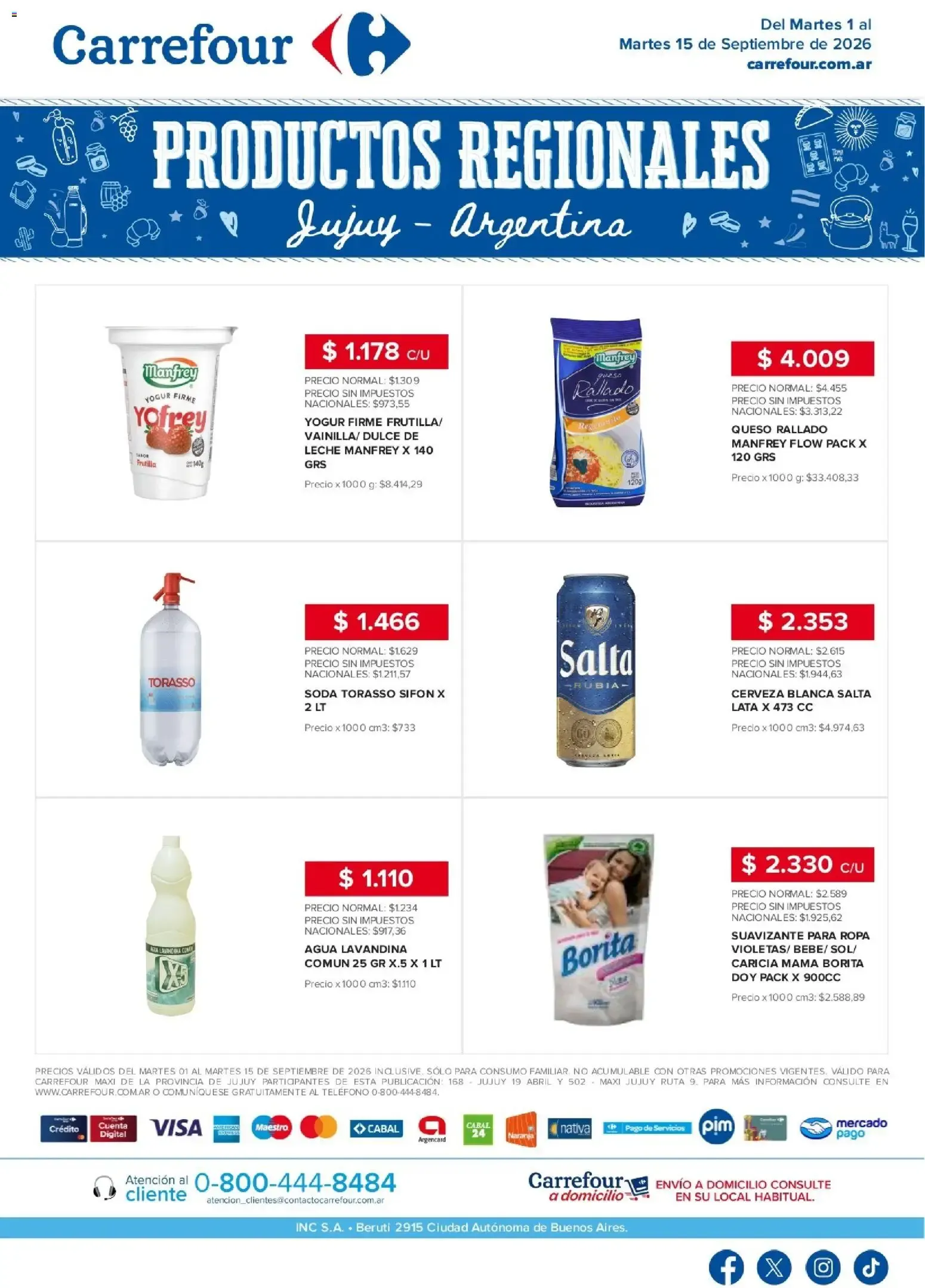 Ofertas de Carrefour - Regionales | Jujuy || del 01/09/2026 - 15/09/2026 || Promociones 1 de septiembre al 15 de septiembre 2026 - Página 1 del catálogo