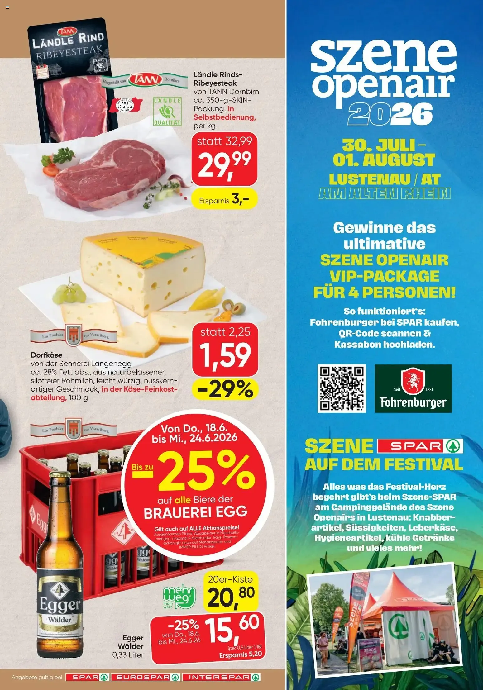 Spar - Flugblatt (18.06.2026) - Angebote und Prospekt von 18. Juni bis 30. Juni 2026 - Flugblätt seite 15