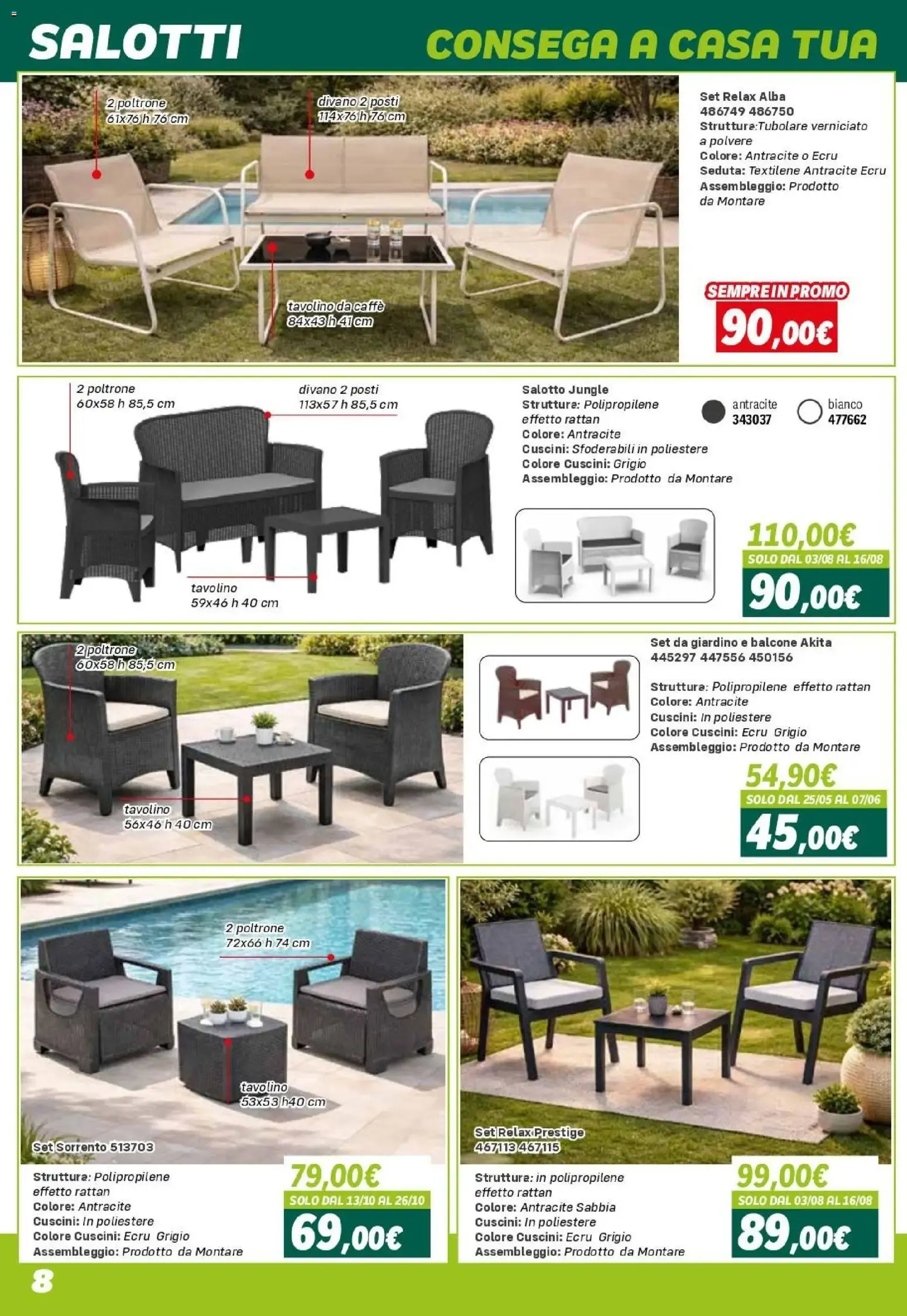 Orizzonte ARREDO GIARDINO CATALOGO 2026 da 24 aprile a 27 settembre di 2026 - Pagina del volantino 8