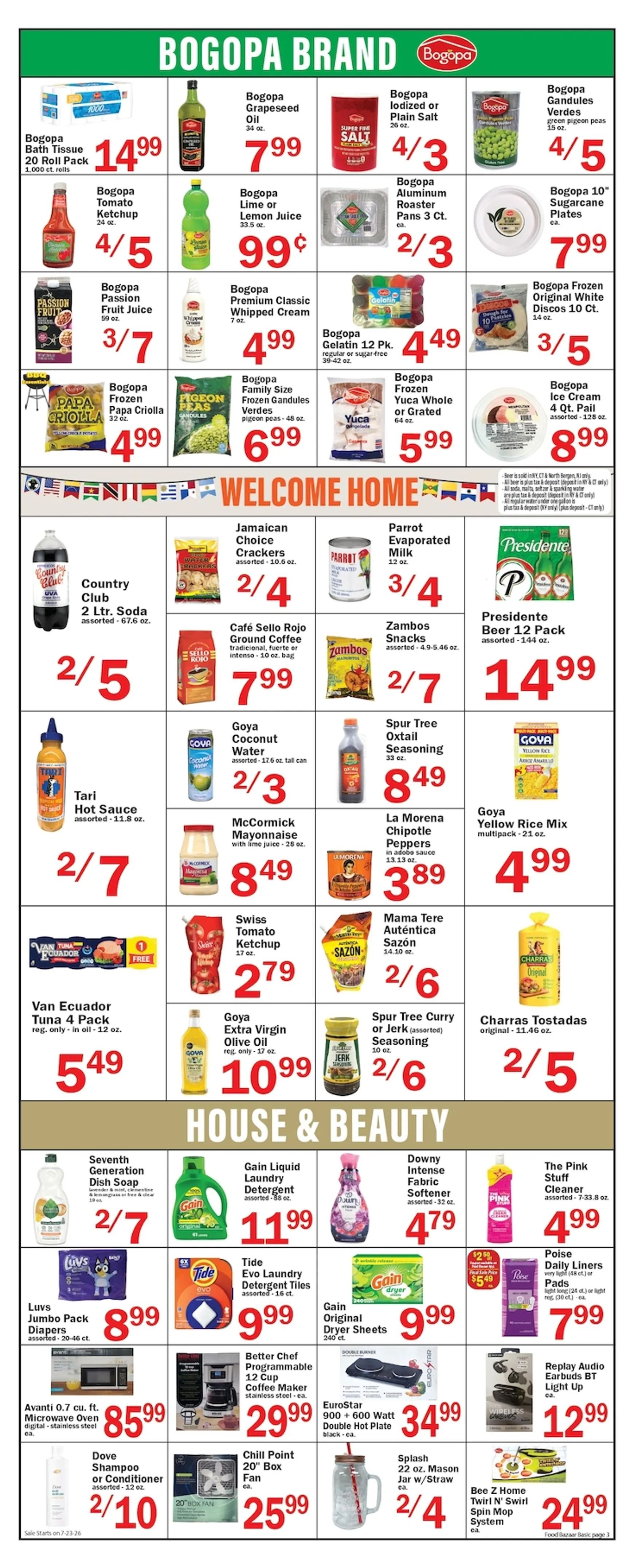 Weekly promotion Current Food Bazaar leaflet valid from Thursday 07/23/2026 to Wednesday 07/29/2026 spanning from July 23 to July 29 2026 - Page 3 for Catalogue 365