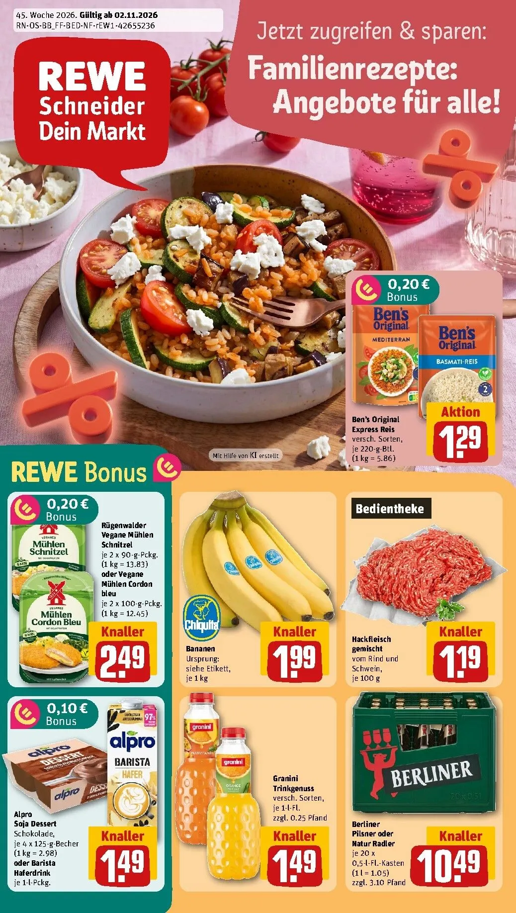 Familienrezepte: Angebote für alle! von 2. November bis 8. November 2026 - Prospekt seite 1