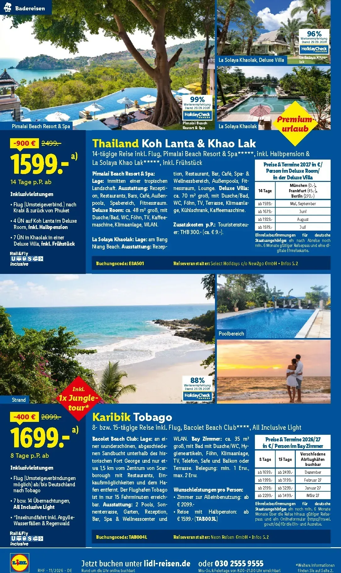 Lidl - Reise-Highlights Prospekt – von Mittwoch 28.10.2026 bis Montag 30.11.2026 von 28. Oktober bis 30. November 2026 - Prospekt seite 16