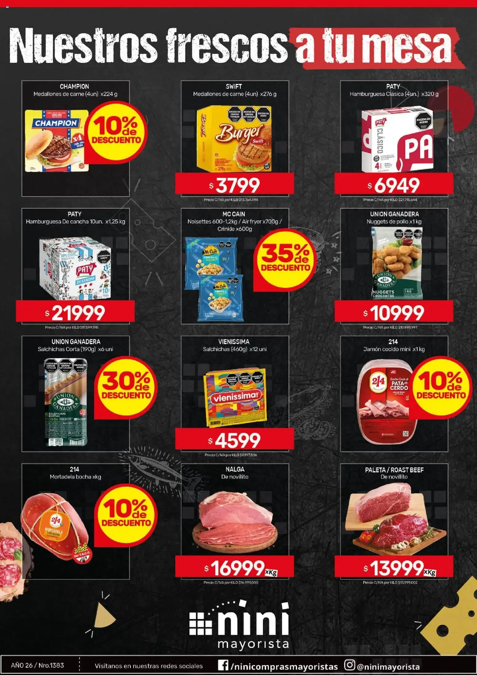 Ofertas de NINI Mayorista - Nuestros frescos a tu mesa del 26/10/2026 - 01/11/2026 26 de octubre al 1 de noviembre 2026 - Página 1 del catálogo