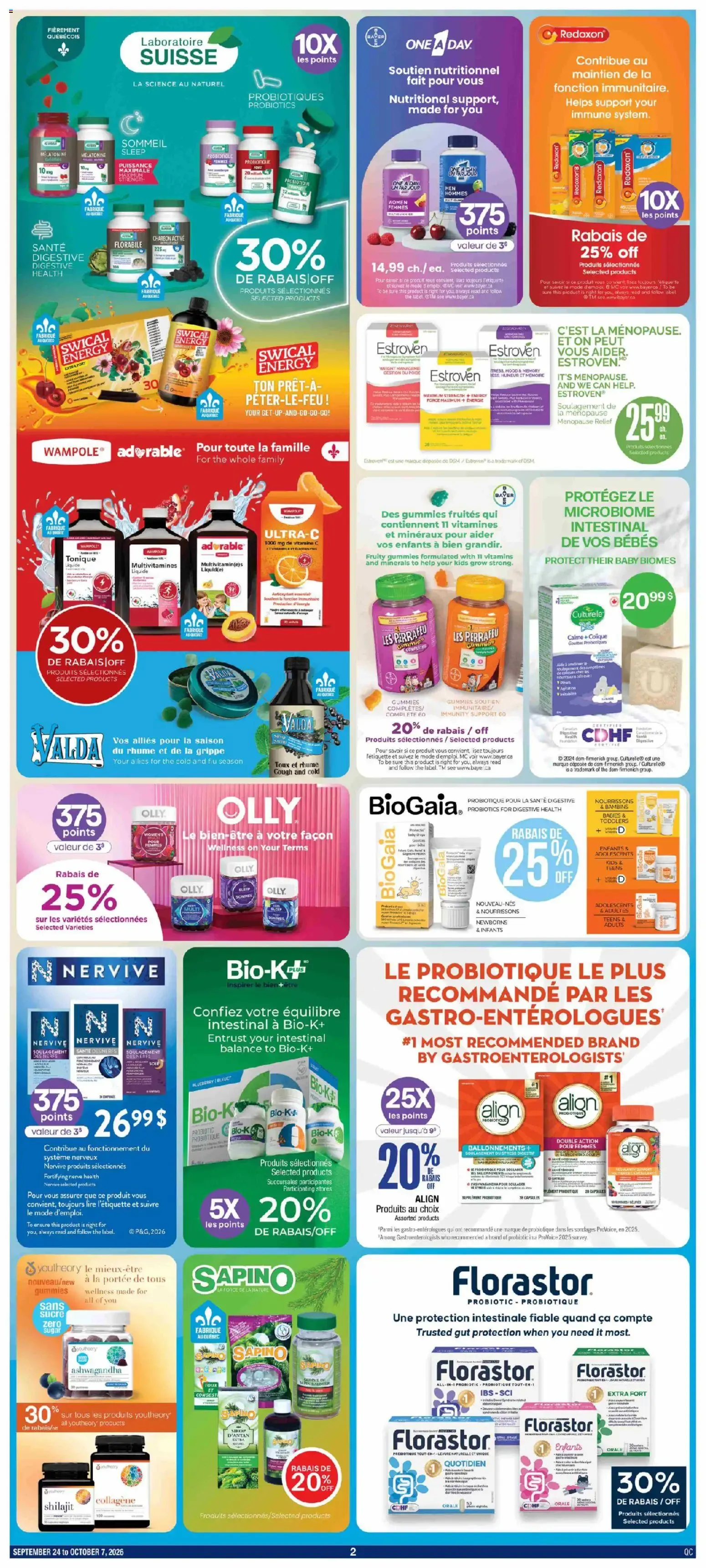Jean Coutu - Encart produits naturels from Sep 24, 2026 > weekly specials & deals from September 24 to October 7 2026 - flyer page 2