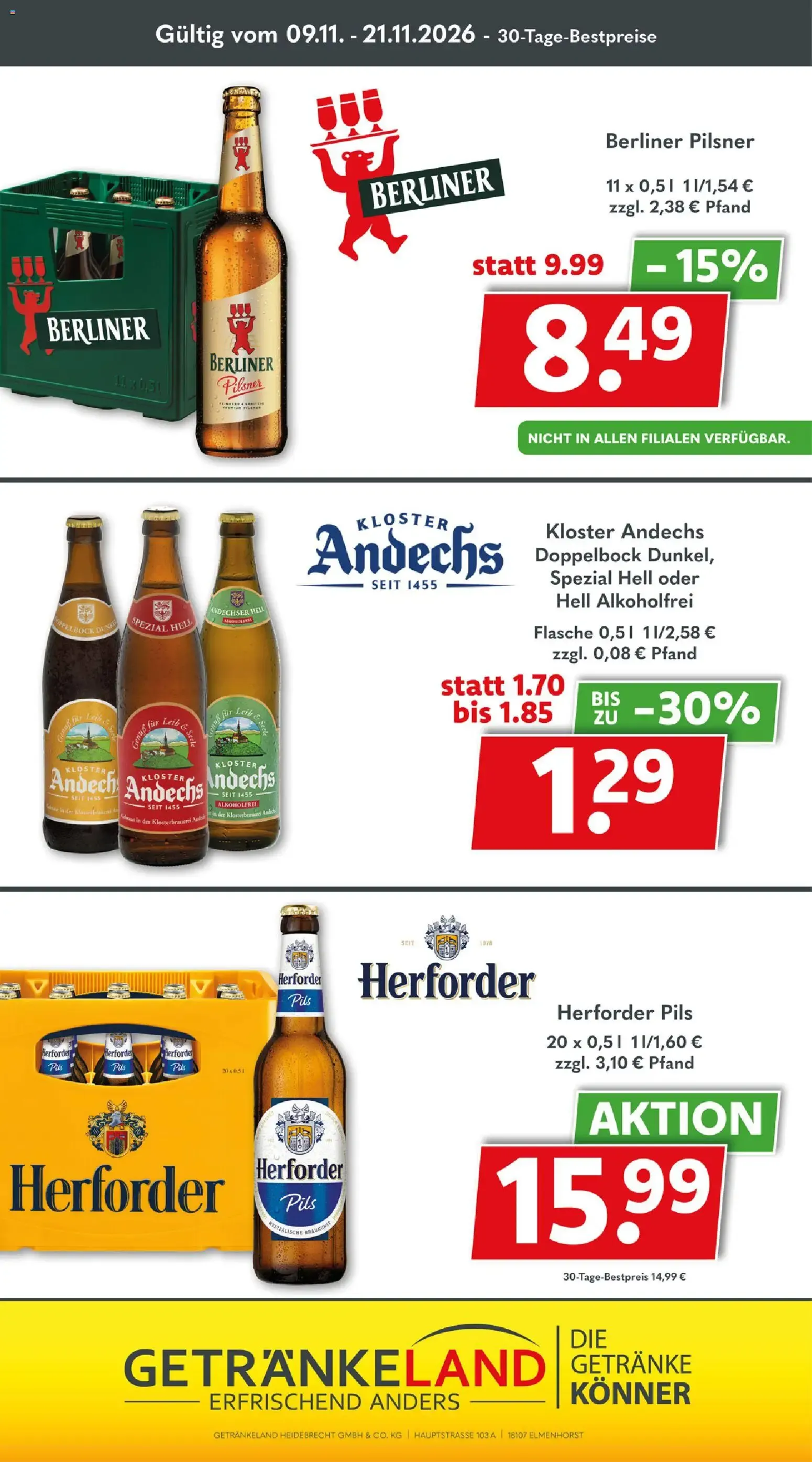 Getränkeland Prospekt vom 09.11.2026 – Angebote online von 9. November bis 21. November 2026 - Prospekt seite 9