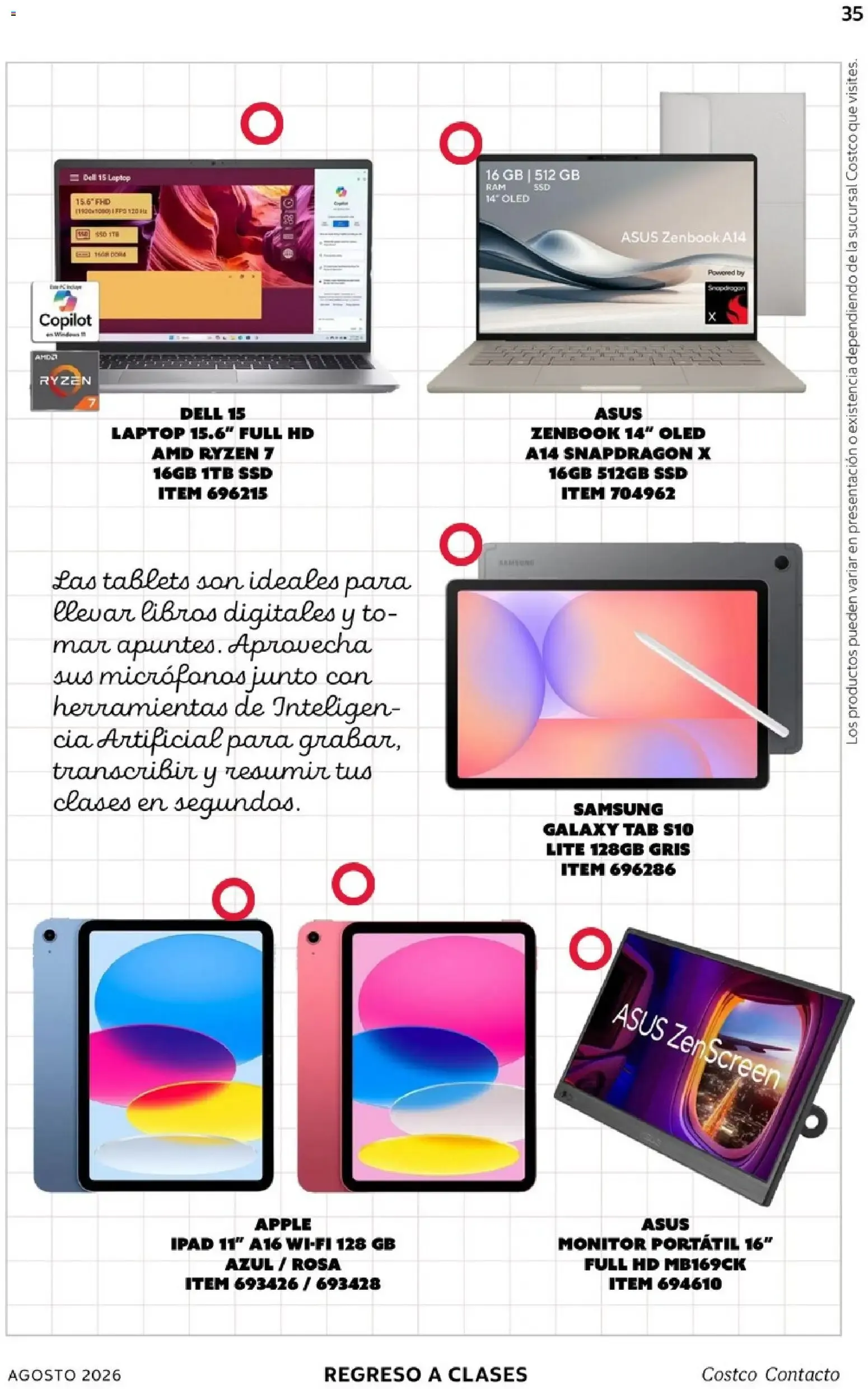 Catálogo de COSTCO Contacto 1 de agosto al 31 de agosto 2026 - Pagina 35