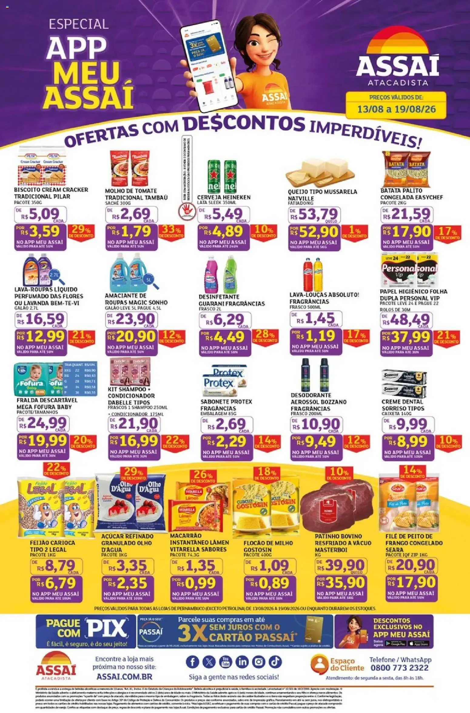Encarte de Assaí Atacadista ofertas - PE de 13/08/2026 | Promoções Online 13 de agosto até 19 de agosto 2026 - Pagina 1