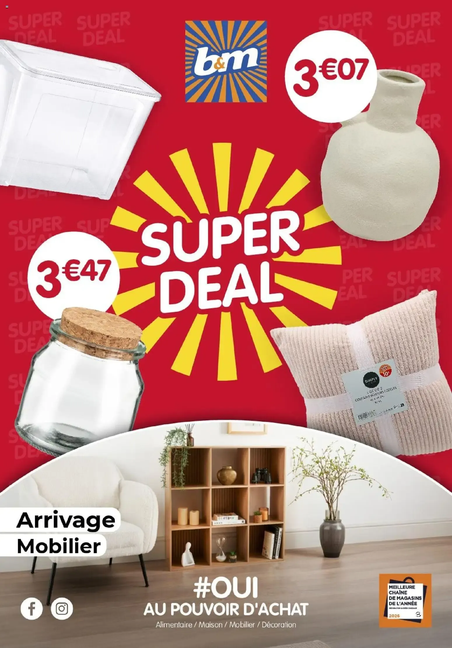 B&M Super Deal - Arrivage Mobilier du 24 juin au 8 juillet 2026 - Catalogue page 1