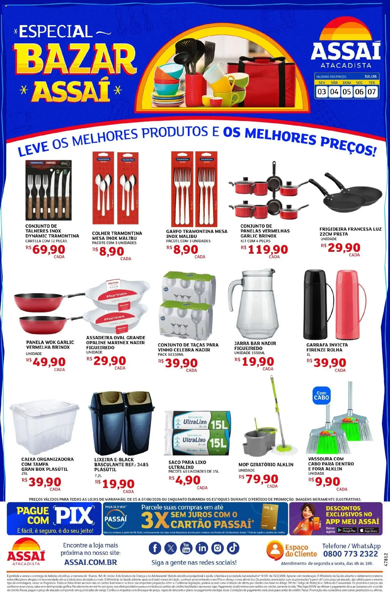 Encarte de ESPECIAL BAZAR ASSAÍ 3 de julho até 7 de julho 2026 - Pagina 1