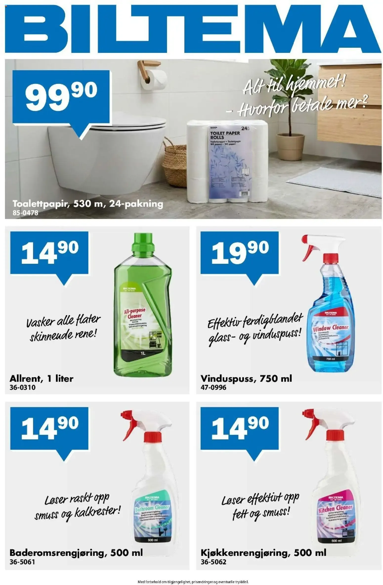 Biltema: Ofertas en productos de limpieza y hogar fra 19. juni til 30. juni 2026 - kundeavisside 1