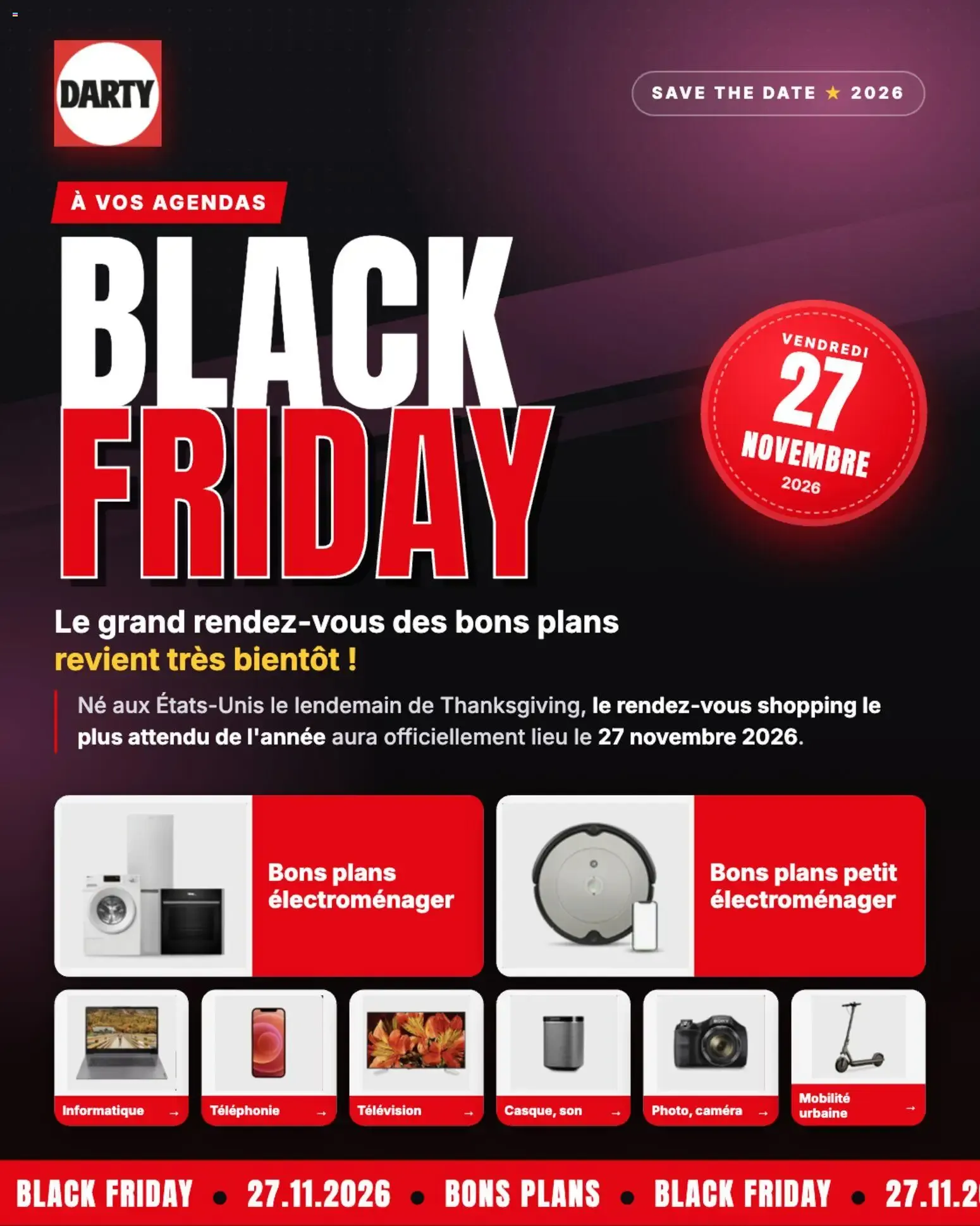 Darty Black Friday du 27 novembre au 27 novembre 2026 - Catalogue page 1