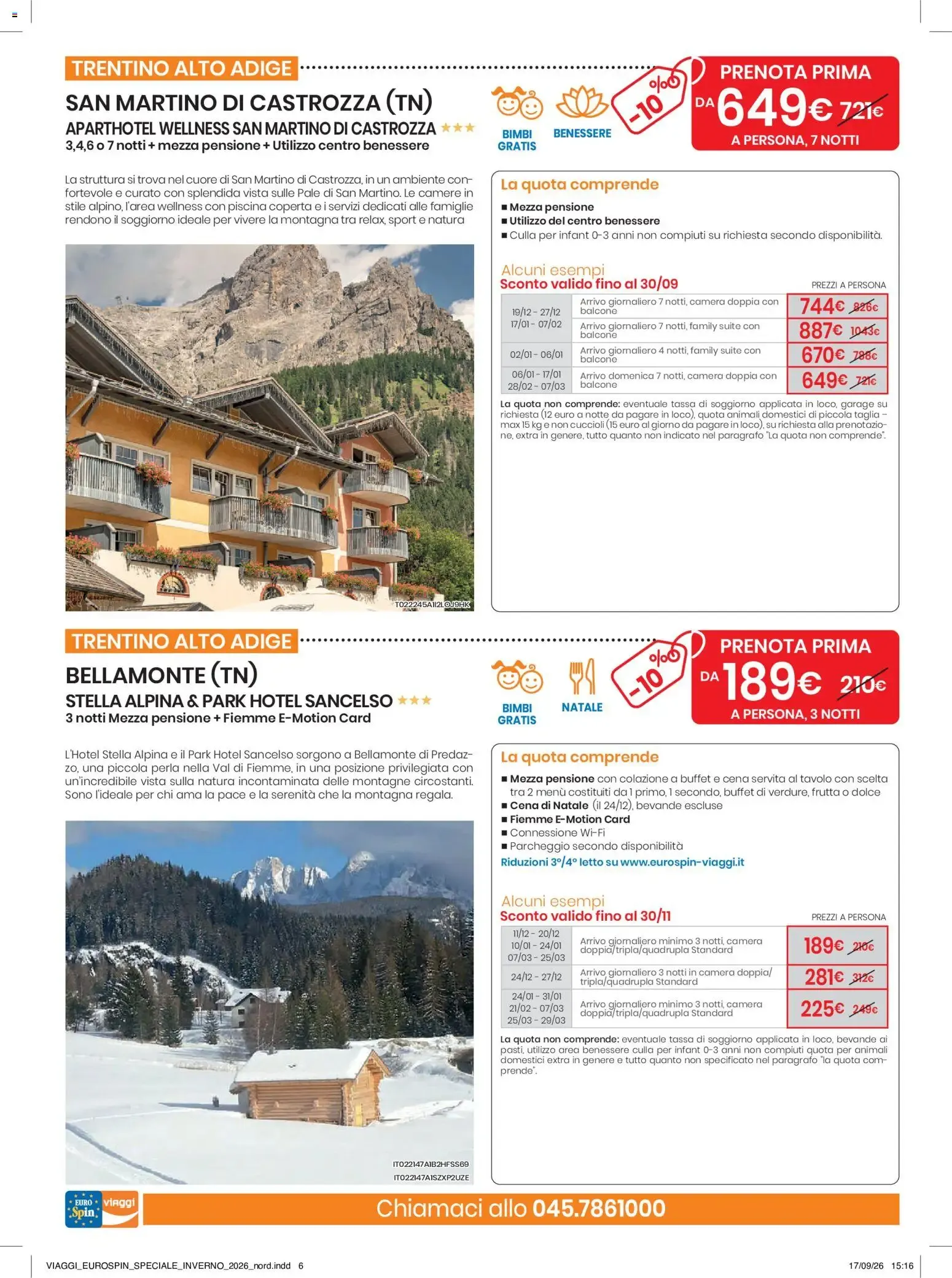 Euro Spin Viaggi: Speciale Inverno da 17 settembre a 31 dicembre di 2026 - Pagina del volantino 6