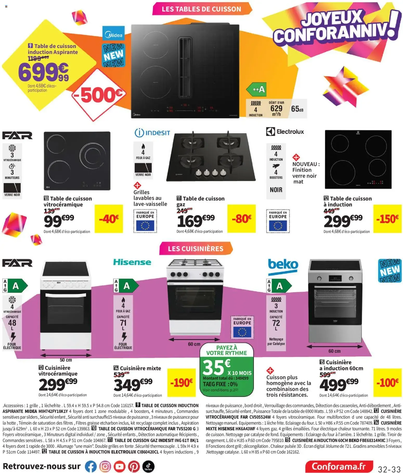 Conforama catalogue à partir du 25/08/2026 - promo en ligne du 25 août au 28 septembre 2026 - Catalogue page 33