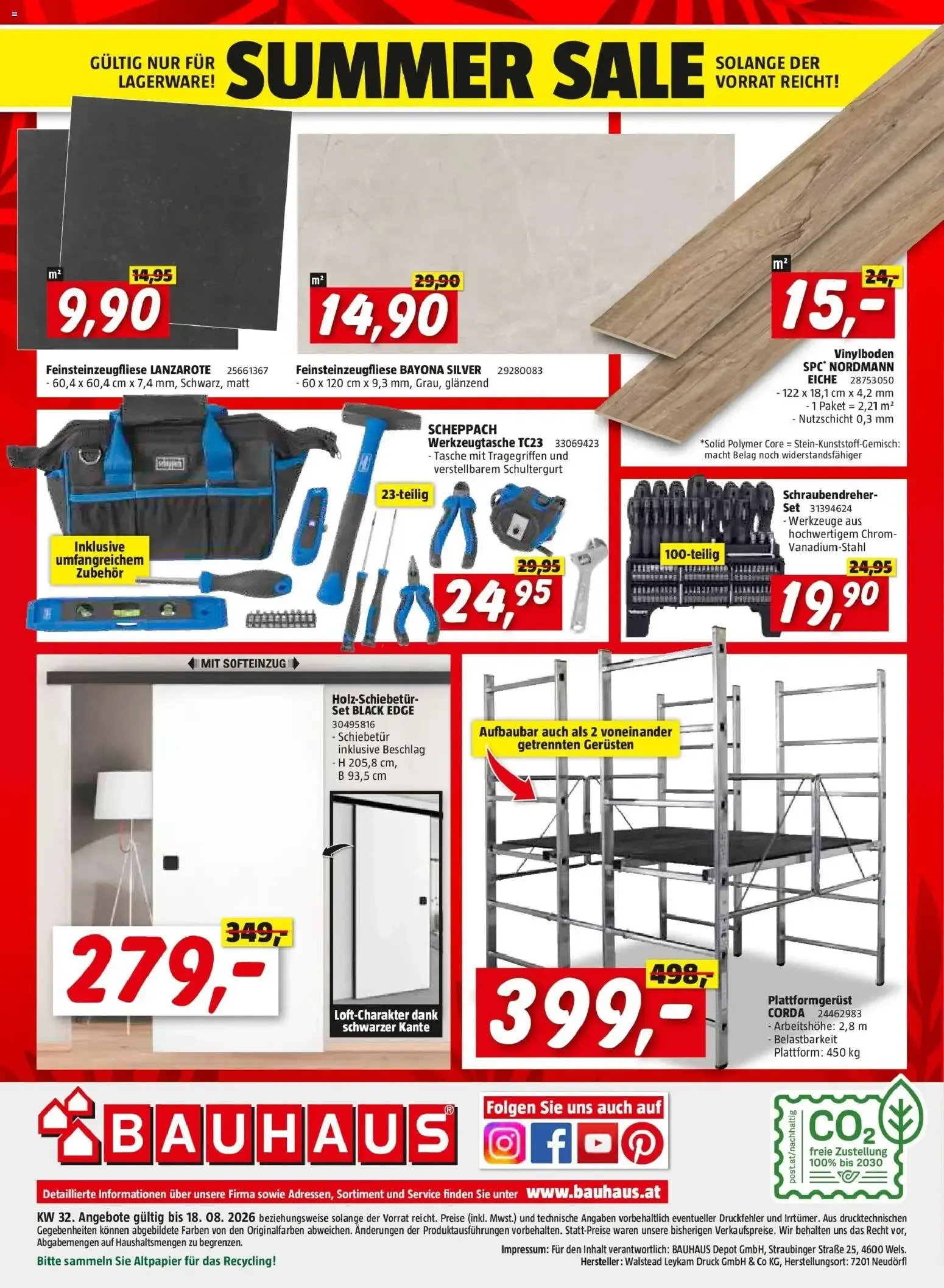 Bauhaus Summer Sale -Bad Fischau, Bregenz von 05.08.2026 - Aktuelle Angebote von 5. August bis 18. August 2026 - Flugblätt seite  8