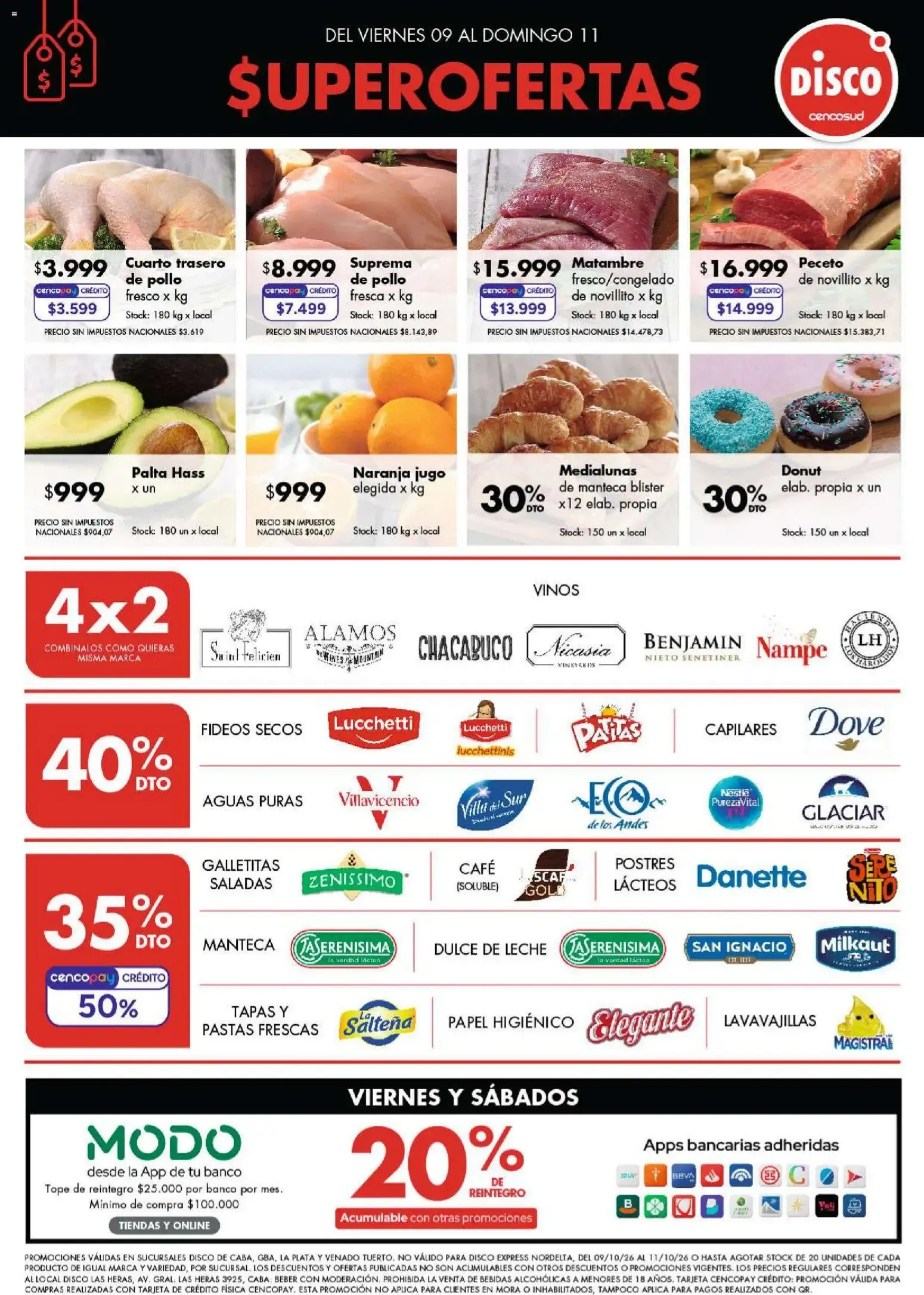 Ofertas de Disco Super Ofertas 9 de octubre al 11 de octubre 2026 - Página 1 del catálogo