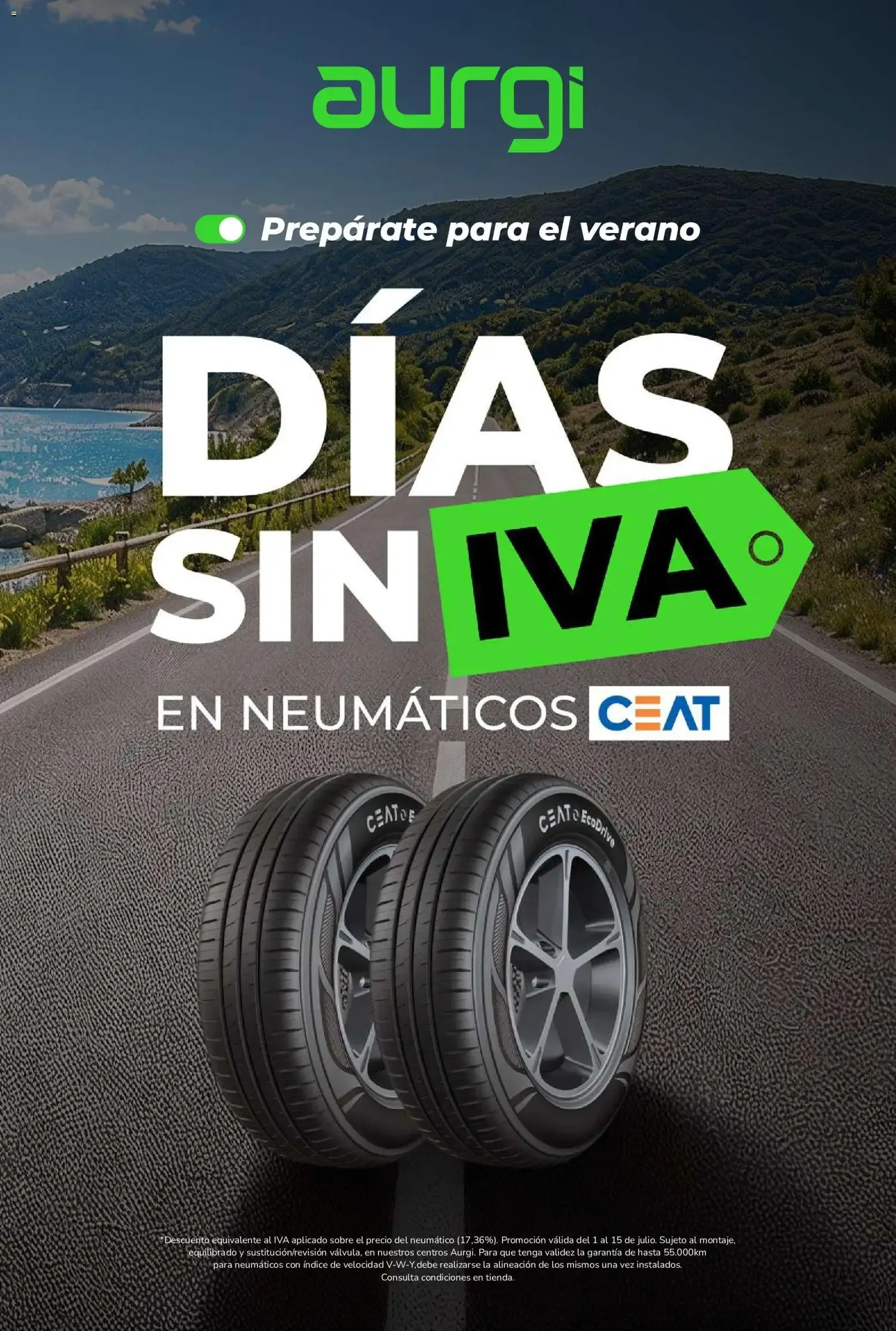 Catálogo de Aurgi - Días sin IVA en neumáticos CEAT 1 de julio al 15 de julio 2026 - Página 1