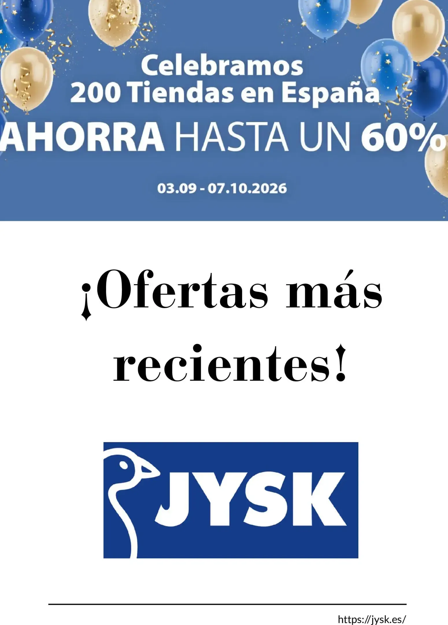 Catálogo de JYSK: 200 tiendas en España y hasta 60% de ahorro 3 de septiembre al 7 de octubre 2026 - Página 1
