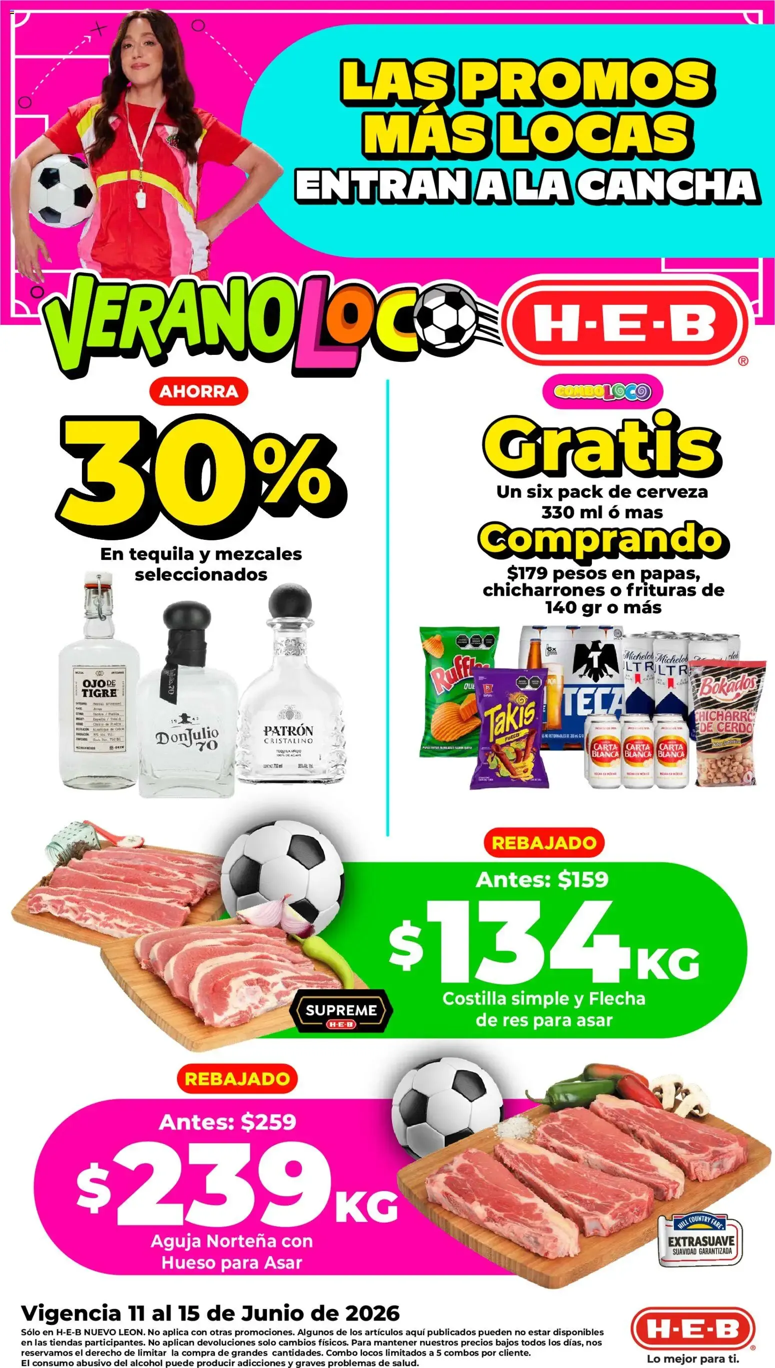 Catálogo de H-E-B folleto Verano loco (11/06/2026 - 15/06/2026) - catálogo en línea 11 de junio al 15 de junio 2026 - Pagina 1