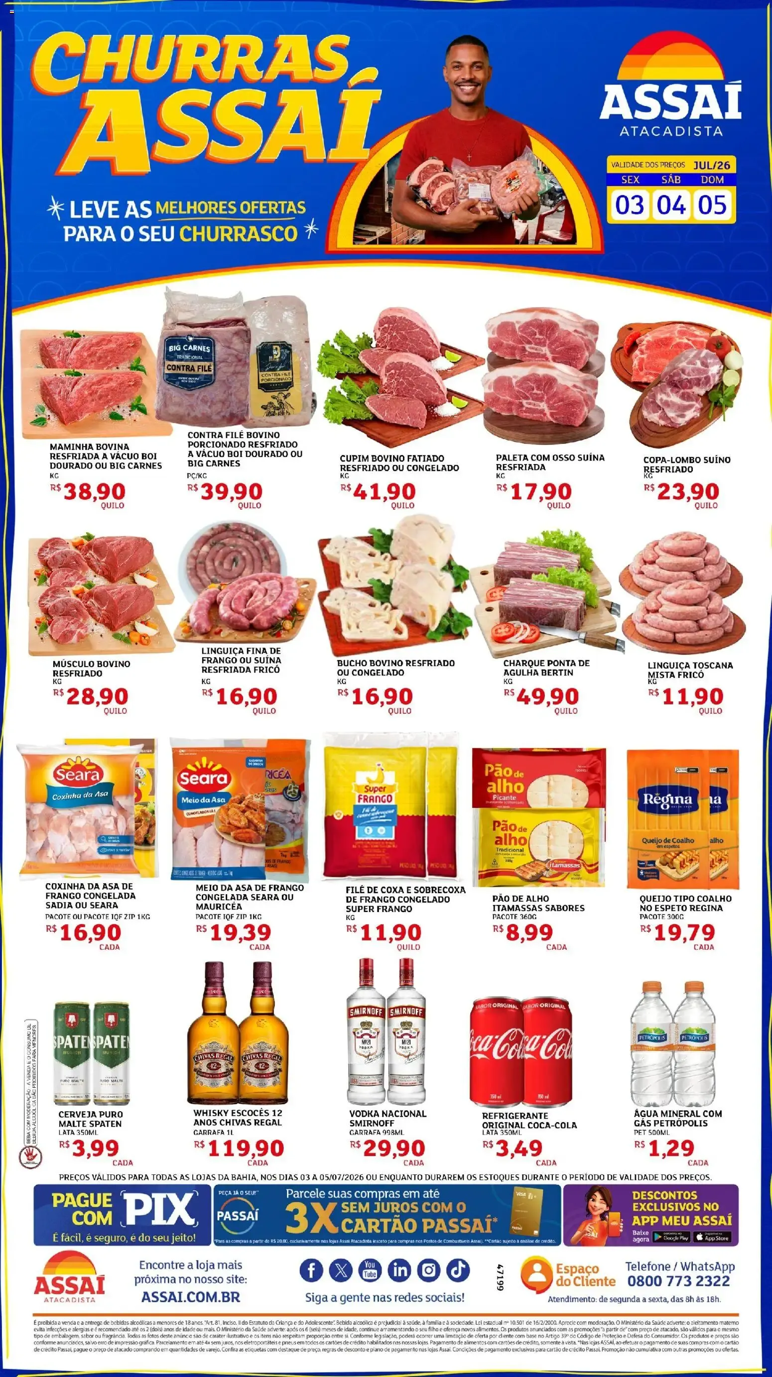 Encarte de Churras, Assaí Atacadista 3 de julho até 5 de julho 2026 - Pagina 1